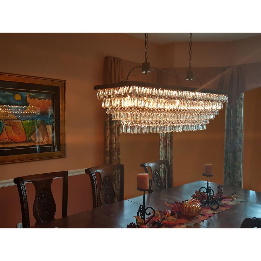 LightUpMyHome The Weston 6 Light Glass Drop Chandelier & Reviews | Wayfair