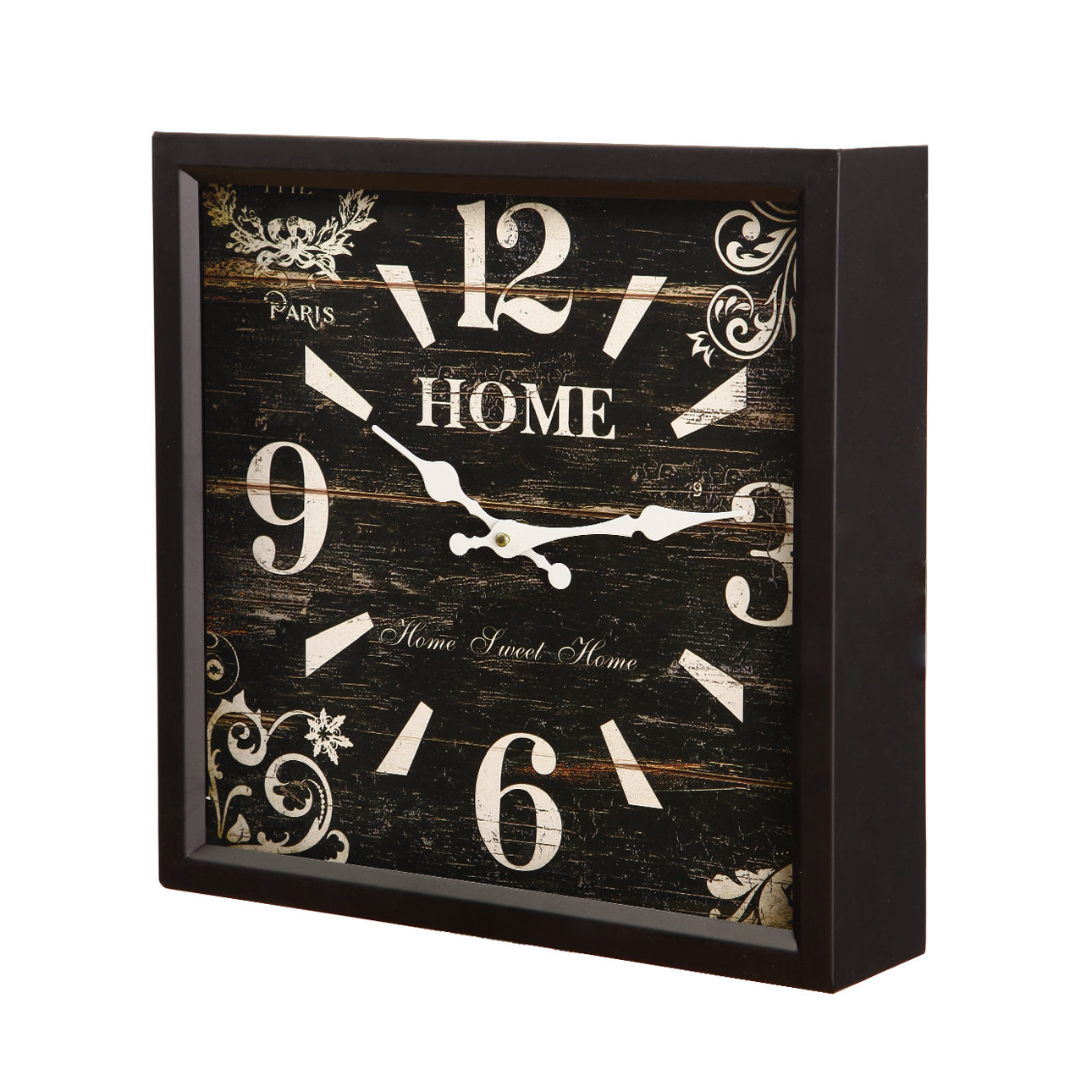 AdecoTrading VintageInspired Distressed Square "Home" Scroll and