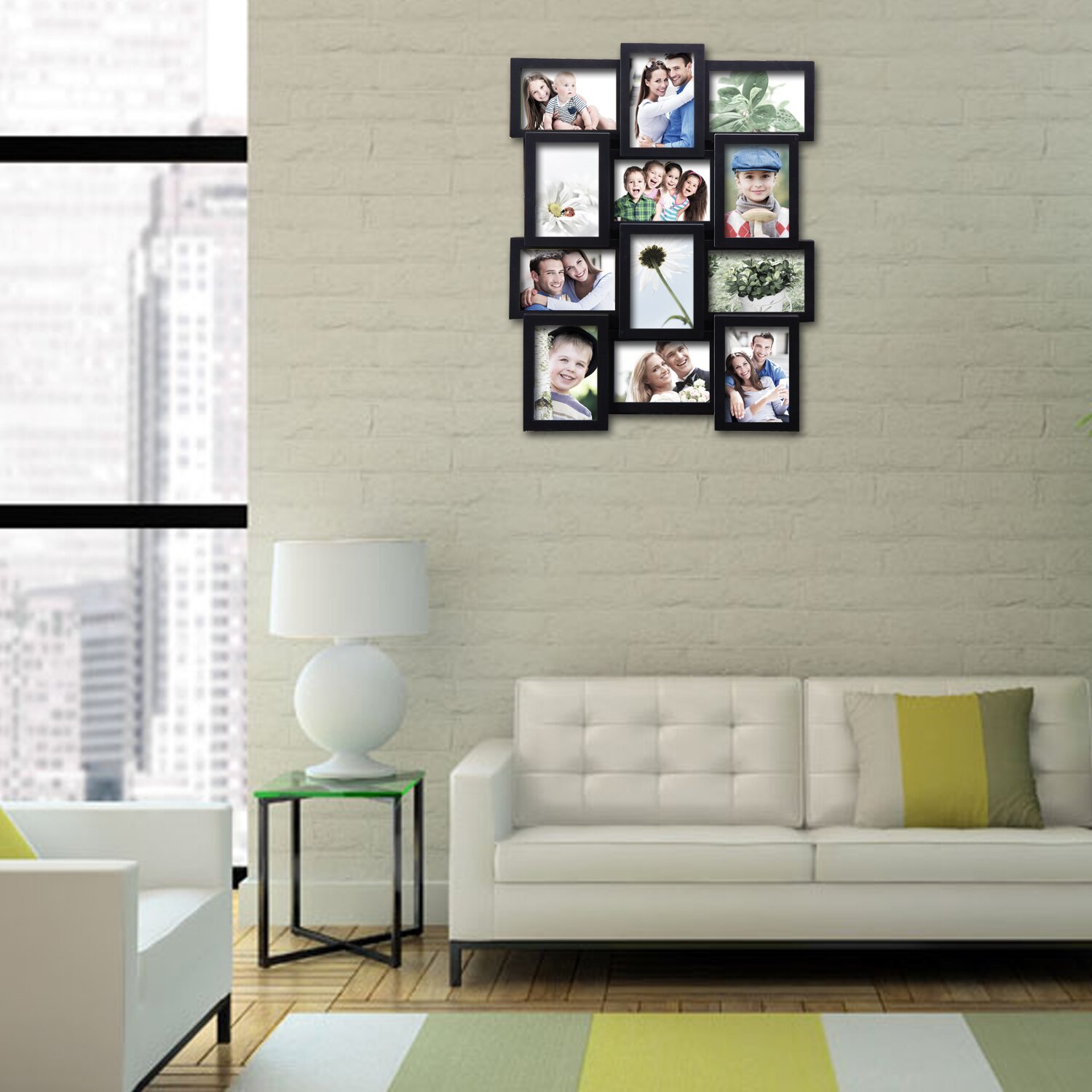 AdecoTrading 12 Opening Plastic Wall Hanging Photo Collage Picture ...