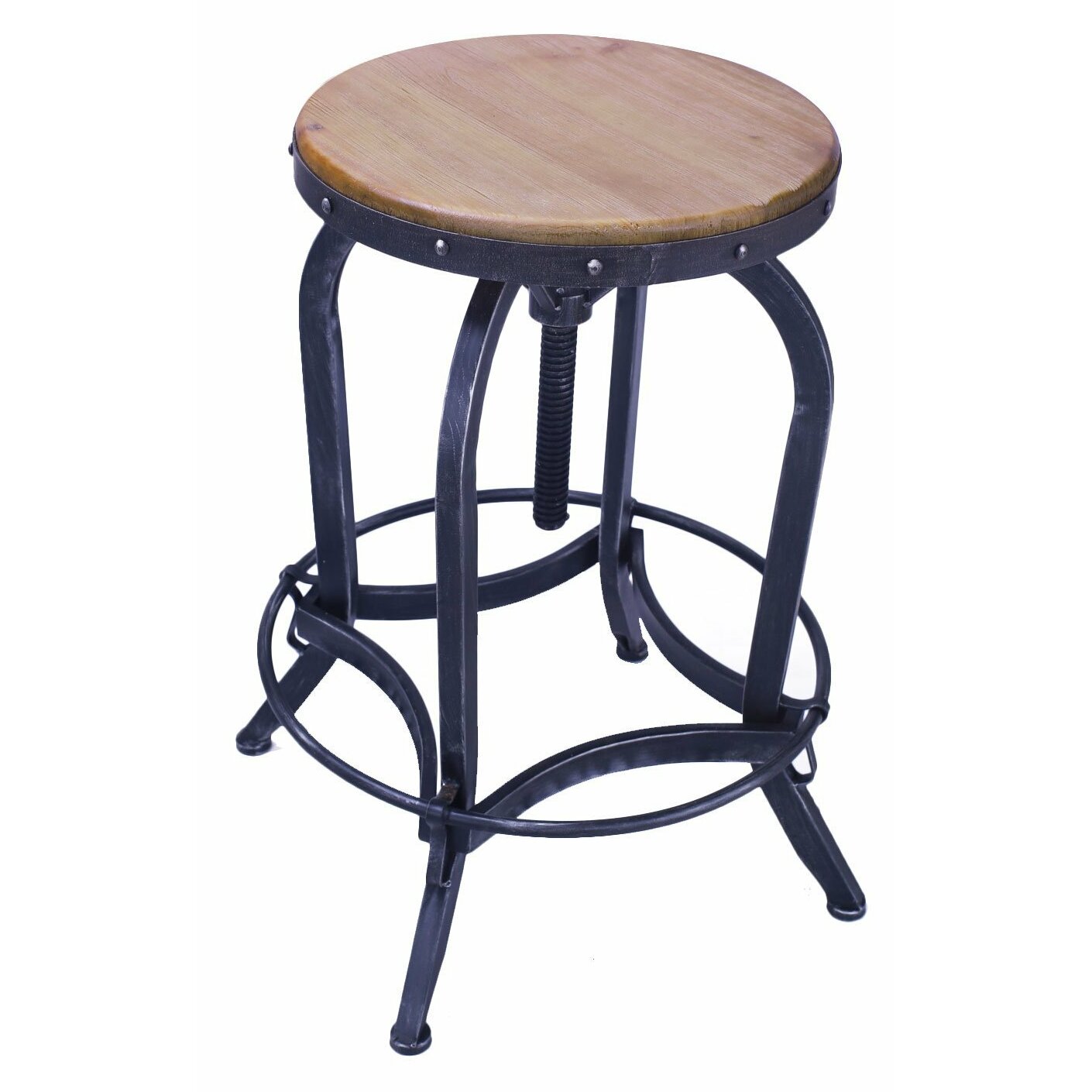 AdecoTrading Adjustable Height Swivel Bar Stool & Reviews | Wayfair