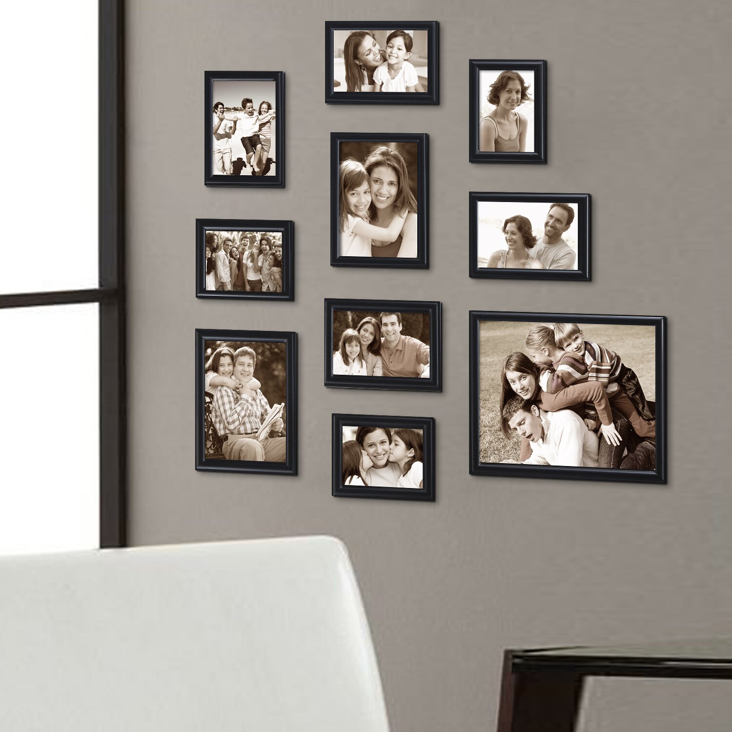 AdecoTrading 10 Piece Decorative Curved Bevel Picture Frame Set | Wayfair