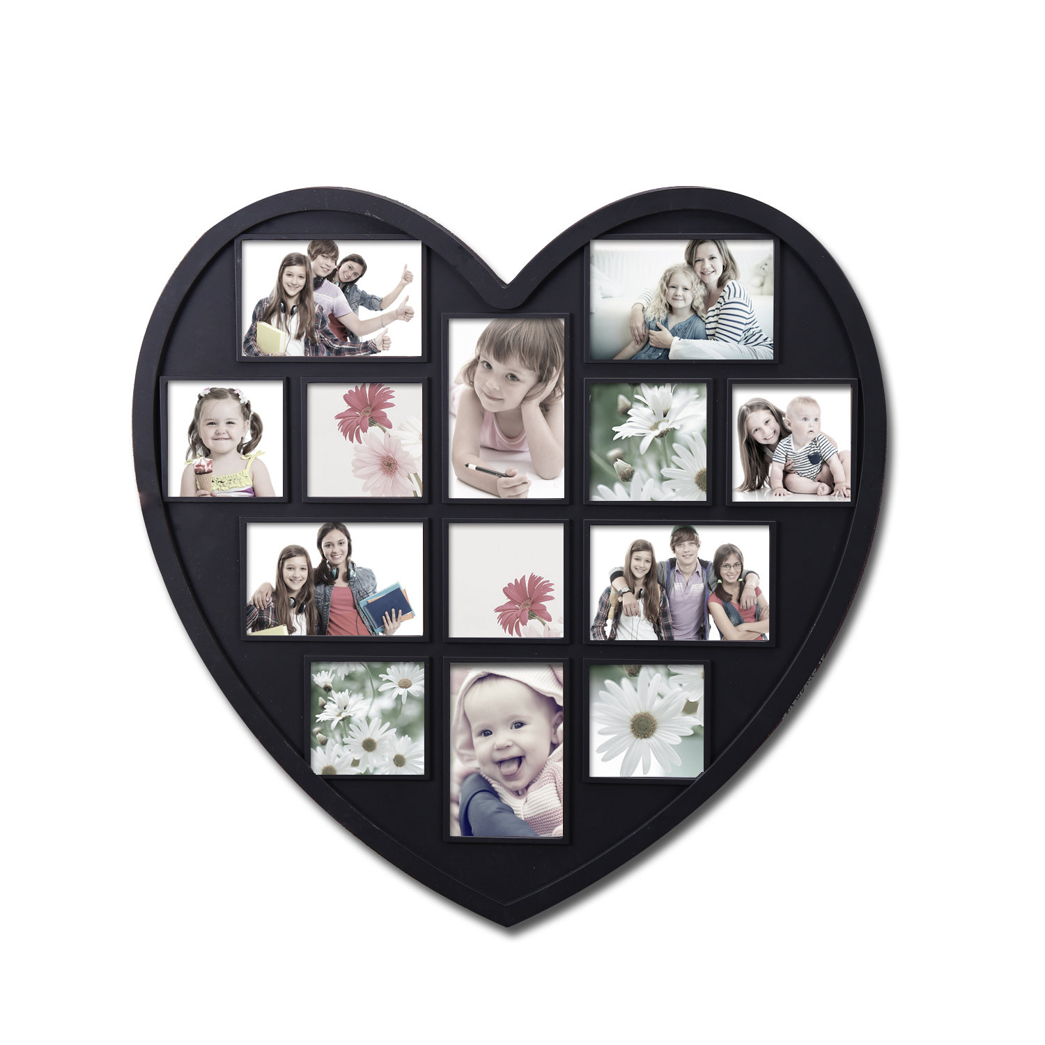 AdecoTrading 13 Opening Decorative Heart Shaped Wall Hanging Picture