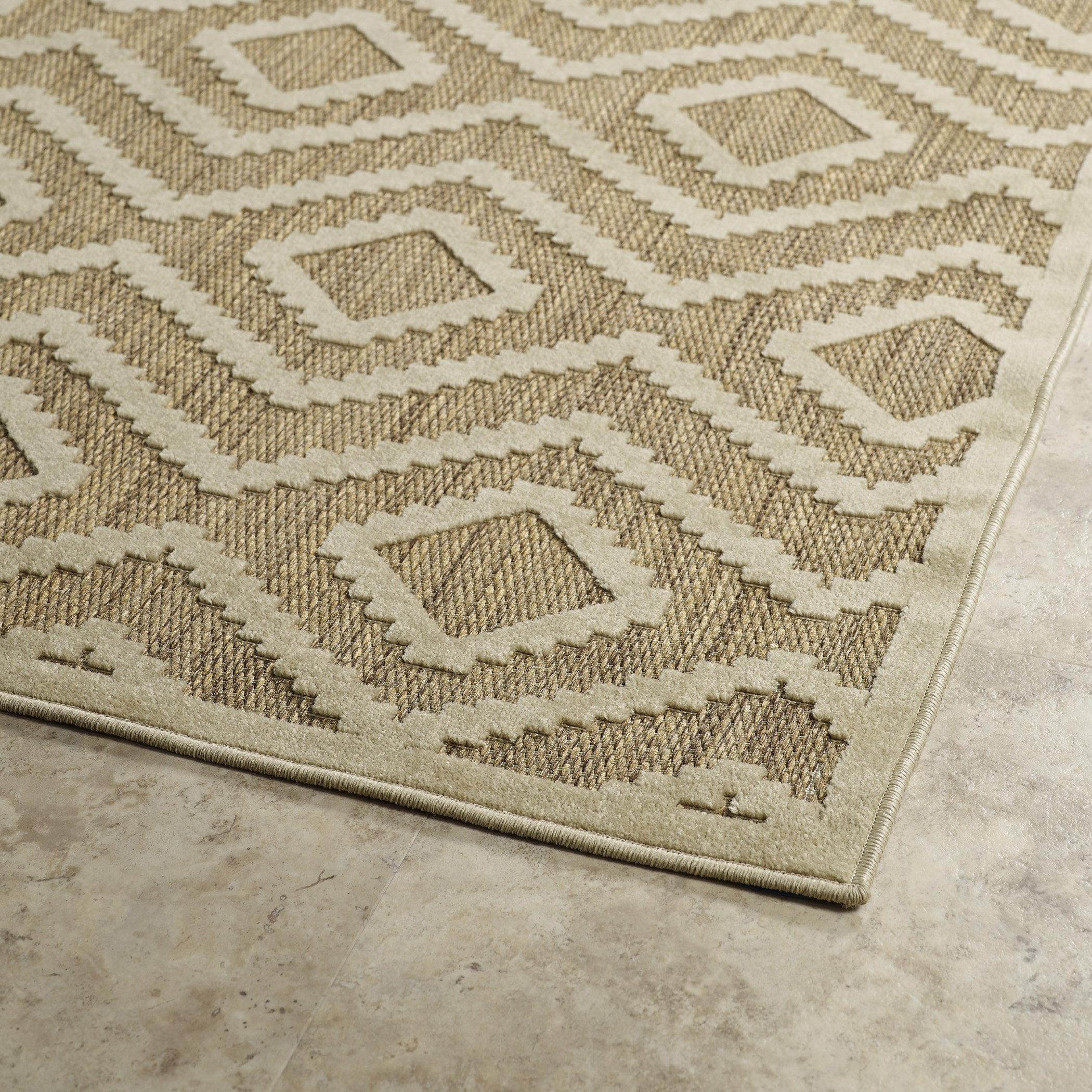 Kaleen A Breath of Fresh Air HandWoven Khaki Indoor/Outdoor Area Rug