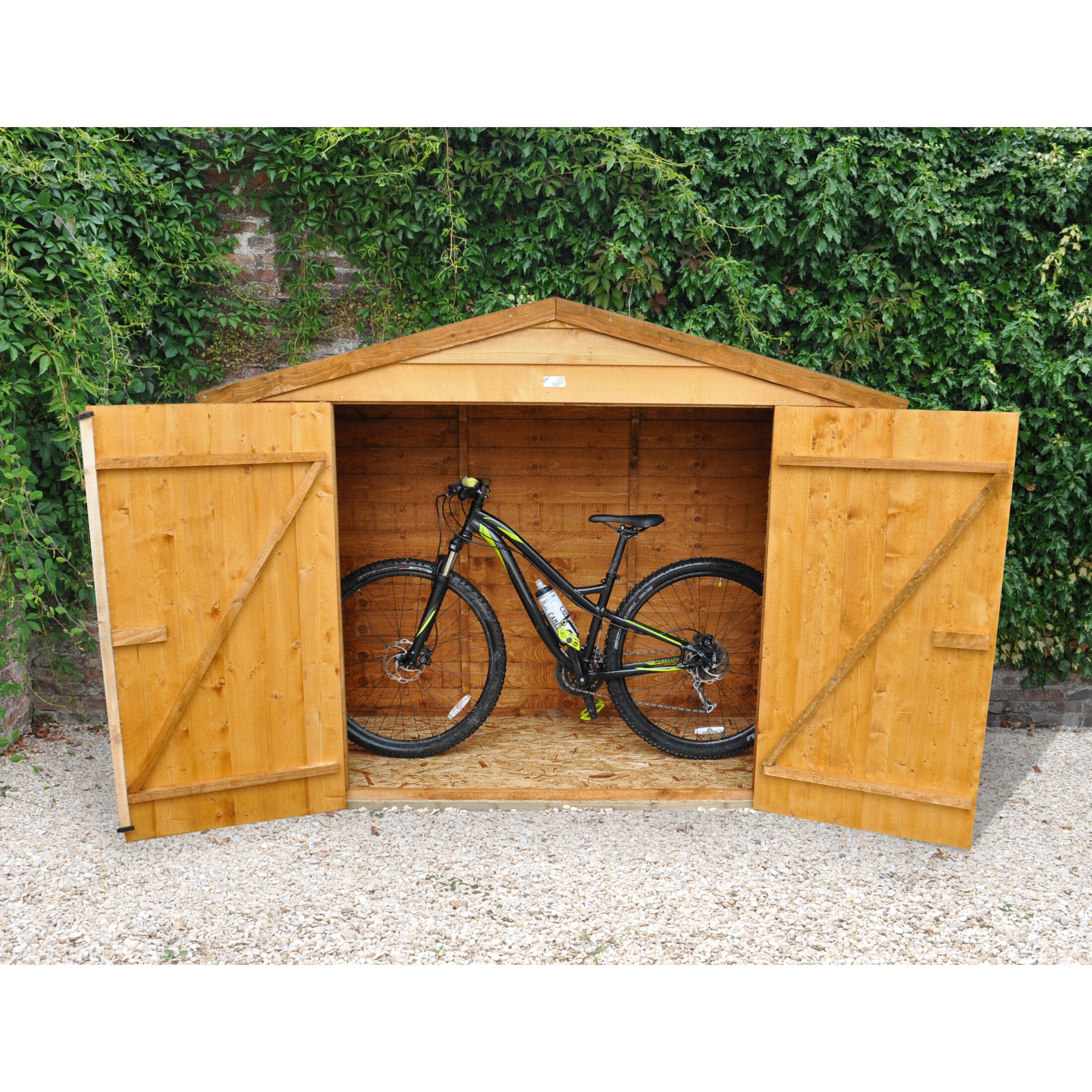Wooden bike shed