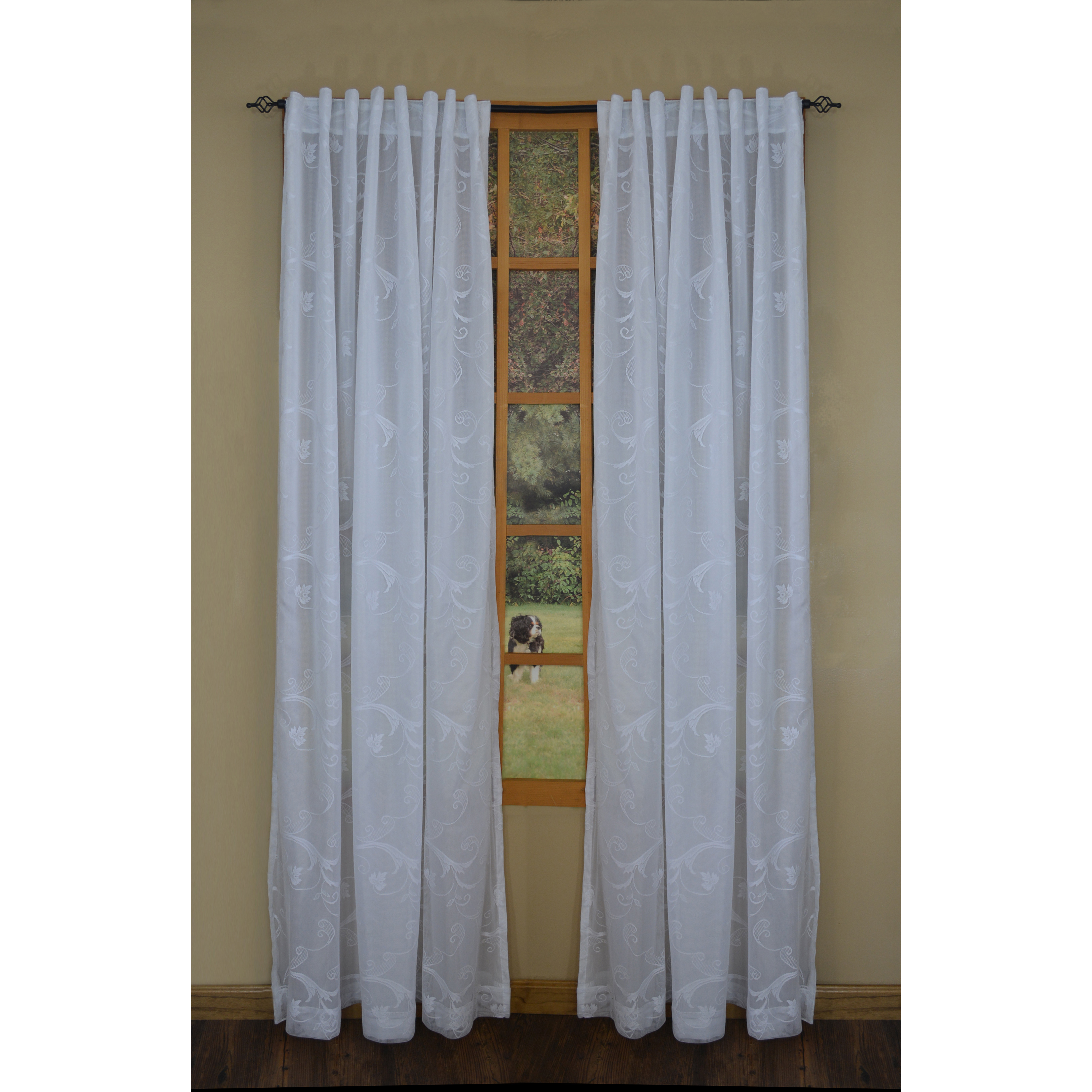 Curtain Chic Vine Lined Lace Single Curtain Panel & Reviews Wayfair