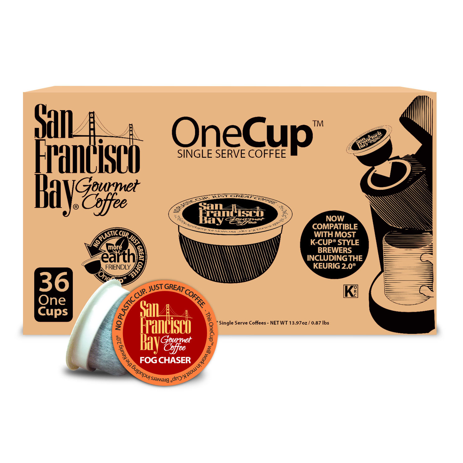 San Francisco Bay Coffee One Cup Fog Chaser Single Serve Coffee (Pack