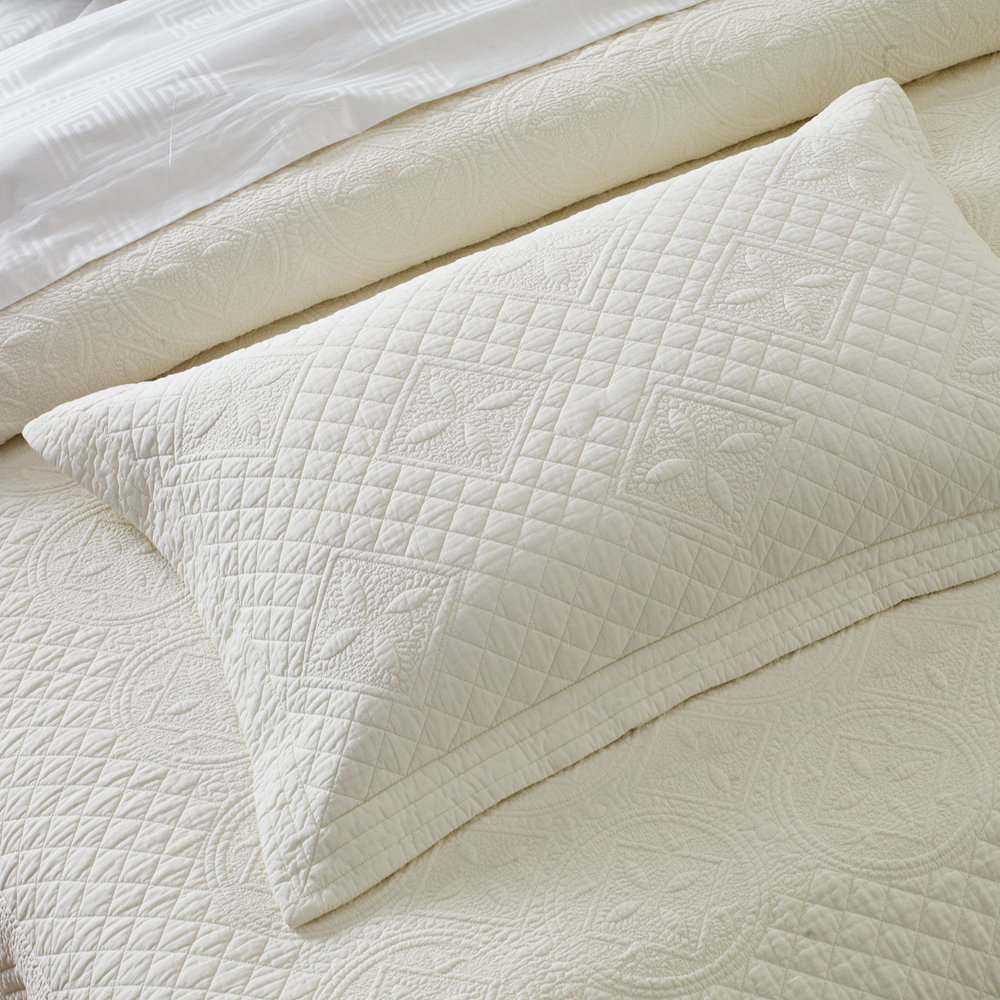 Calla Angel Saint Luxury Pure Cotton Quilted Pillow Sham & Reviews