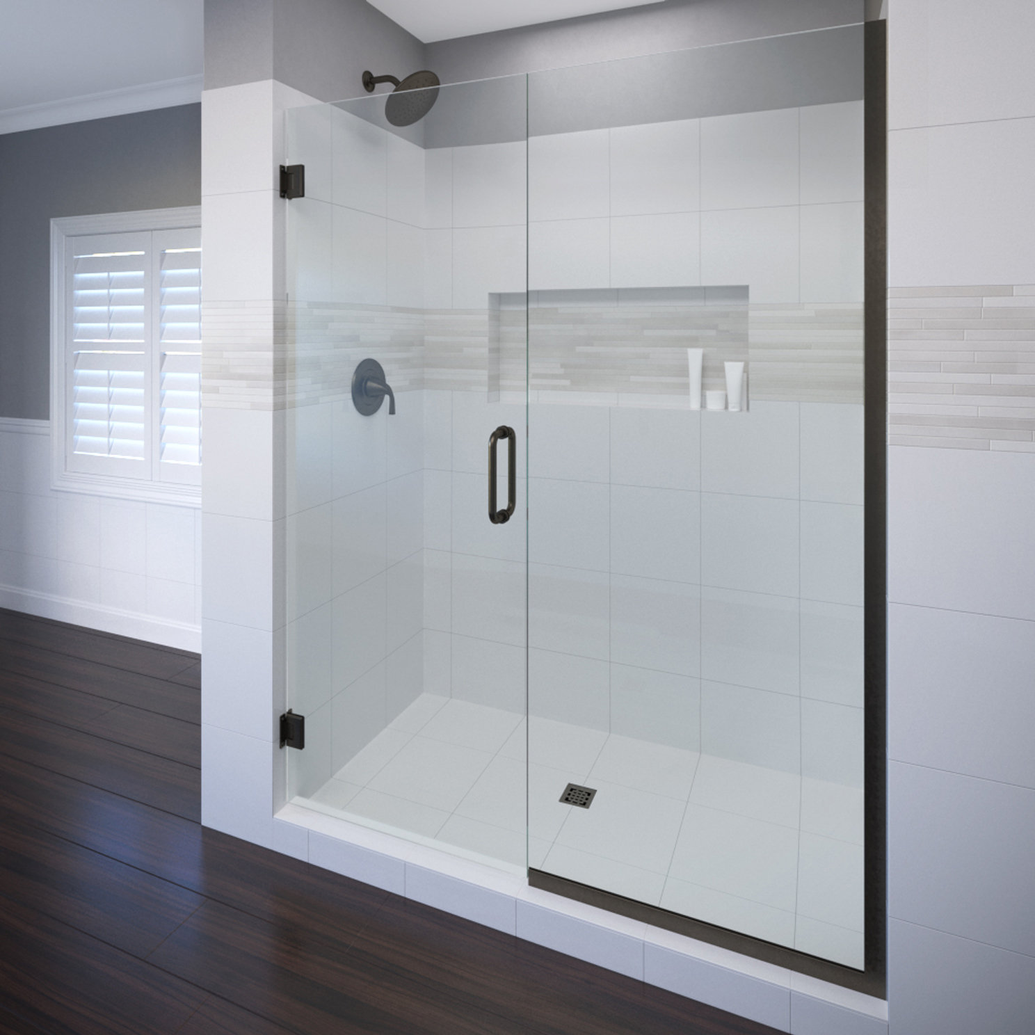 Basco Celesta 72" x 47" Hinged Adjustable Door and Panel Shower Door