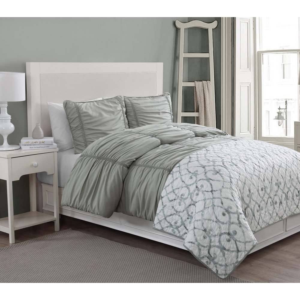 american home fashion crest grace 4 piece reversible american home fashion crest grace 4 piece reversible