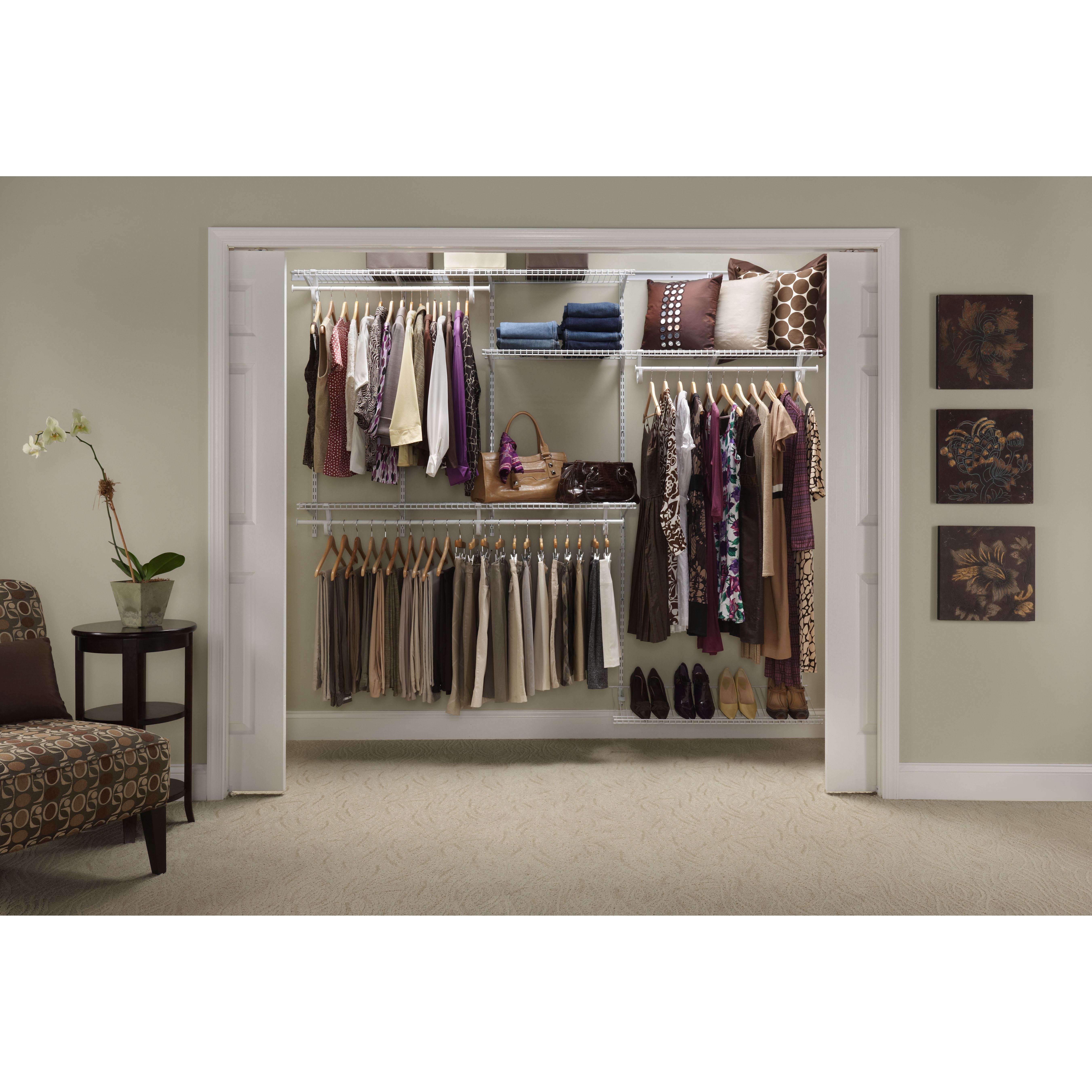 ClosetMaid ShelfTrack 60"W 96"W Closet System & Reviews Wayfair