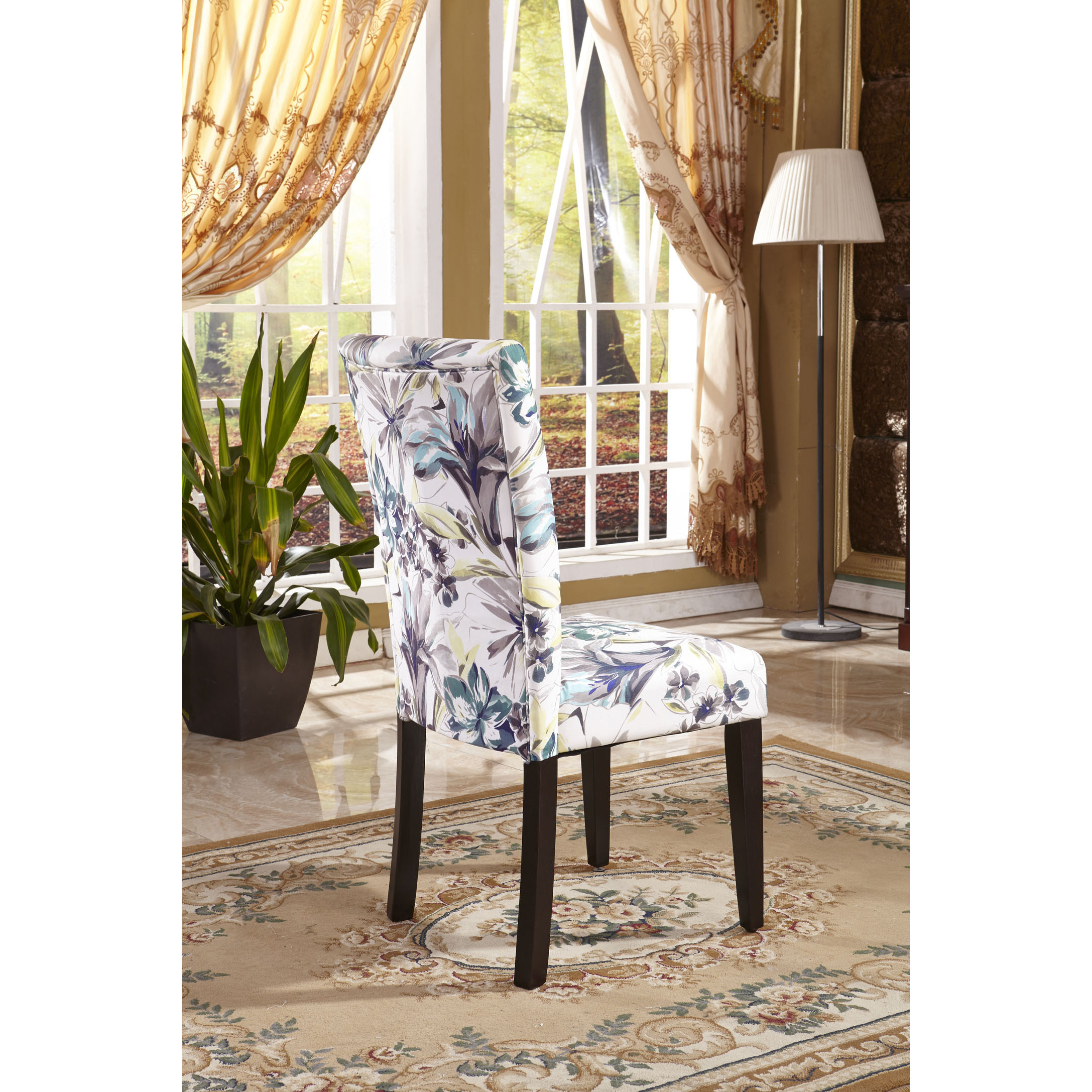Bellasario Collection Elegant Floral Parsons Chair & Reviews Wayfair