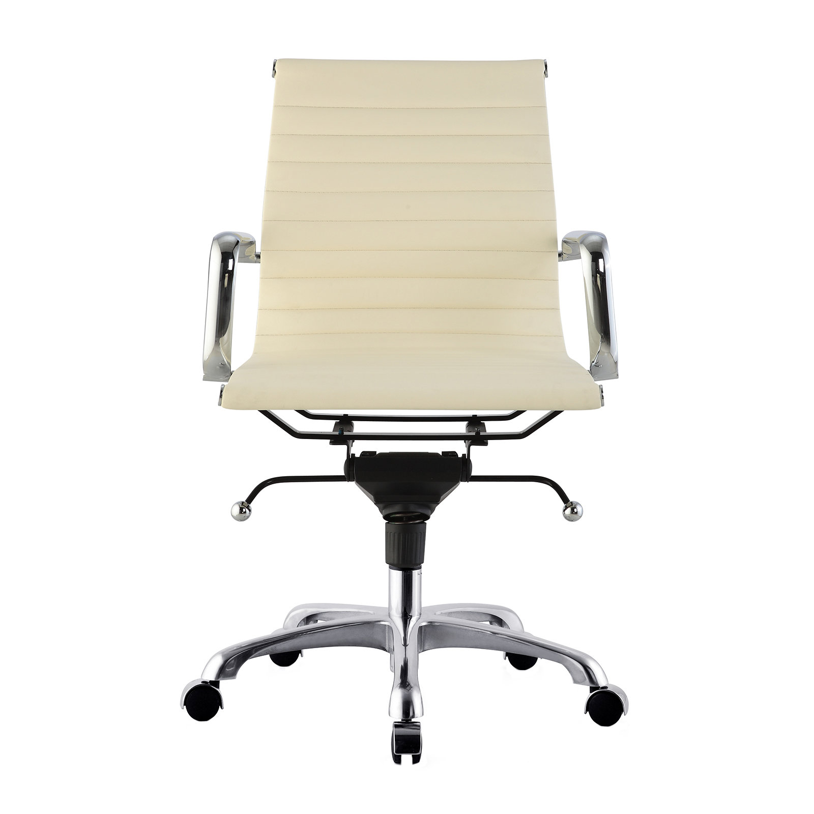Meelano MidBack Vegan Leather Executive Managerial Chair with Arms