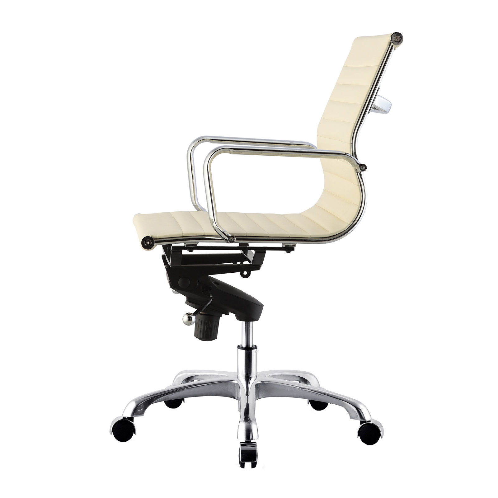 Meelano MidBack Vegan Leather Executive Managerial Chair with Arms