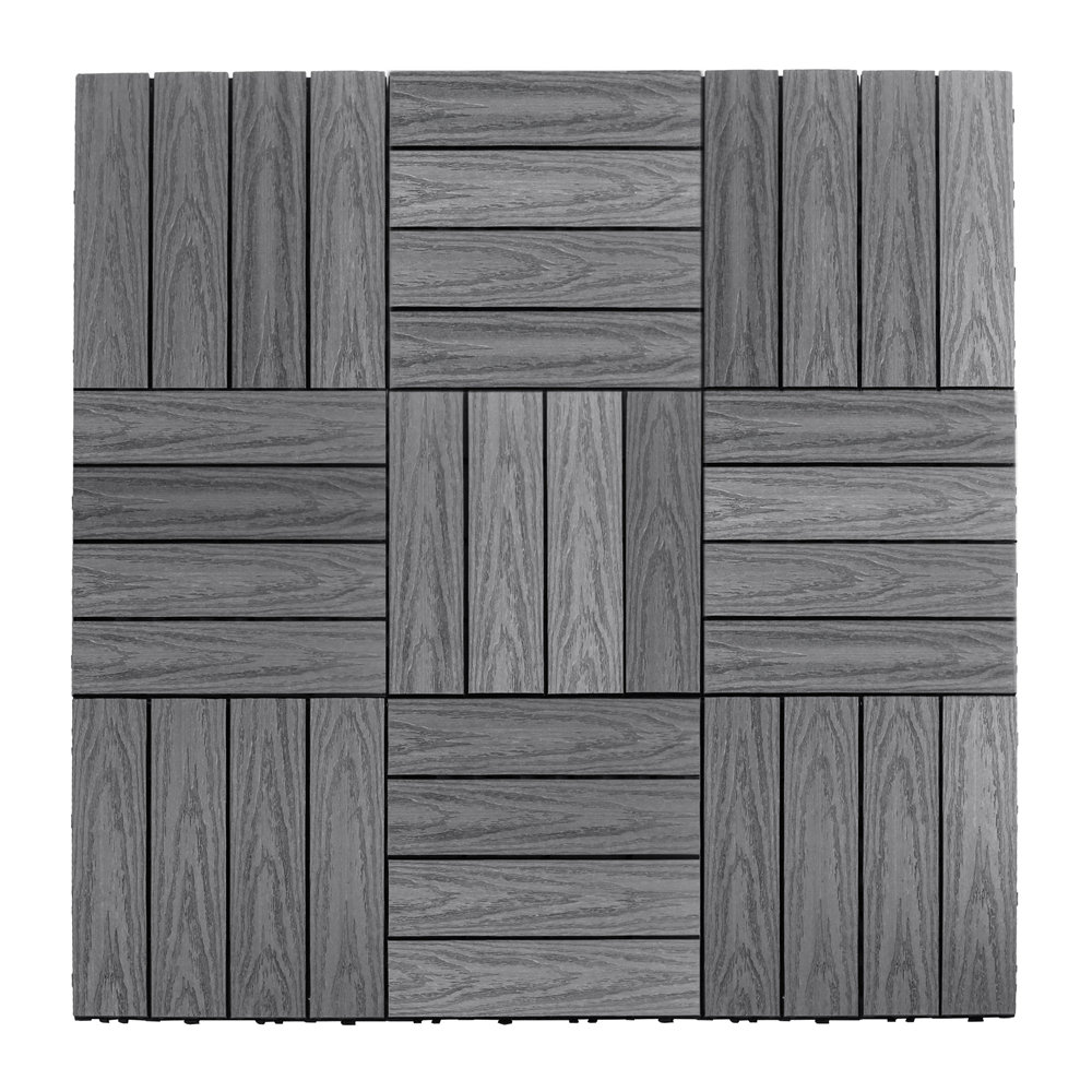NewTechWood Naturale Composite 12" x 12" Interlocking Deck Tiles in
