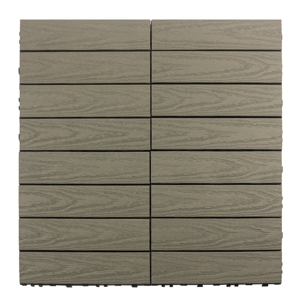 NewTechWood Naturale Composite 12" x 12" Interlocking Deck Tiles in