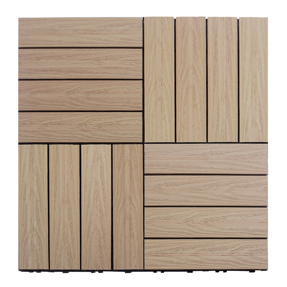 NewTechWood Naturale Composite 12" x 12" Interlocking Deck Tiles in