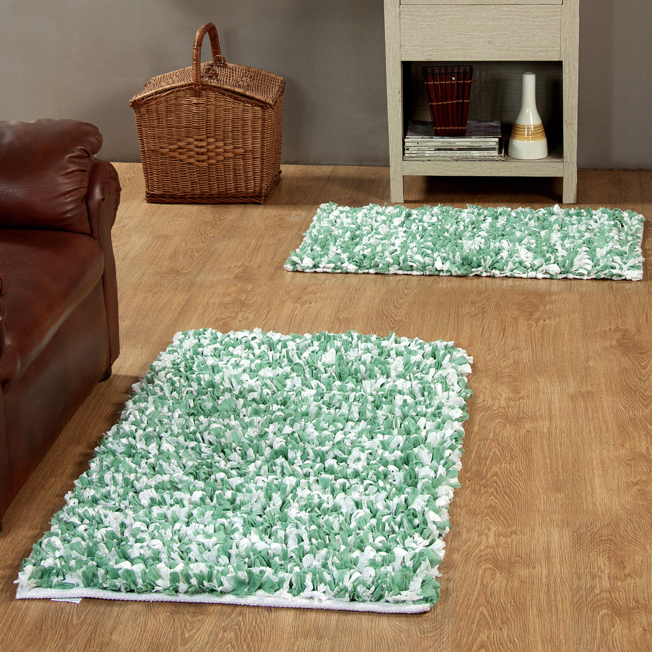 Affinity Linens 2 Piece Hand Woven Paper Shag Area Rug Set & Reviews