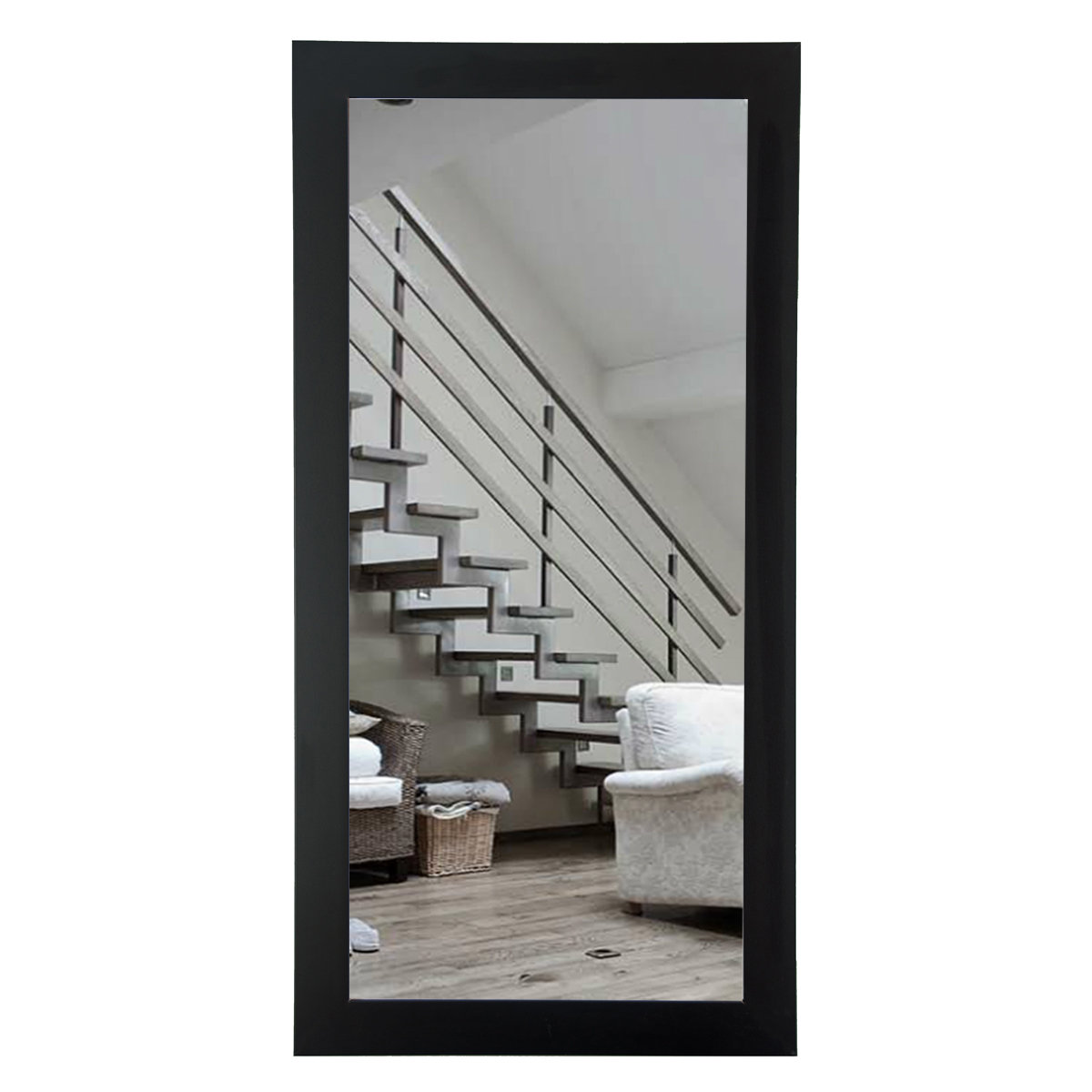 BrandtWorksLLC Matte Black Floor Mirror & Reviews Wayfair