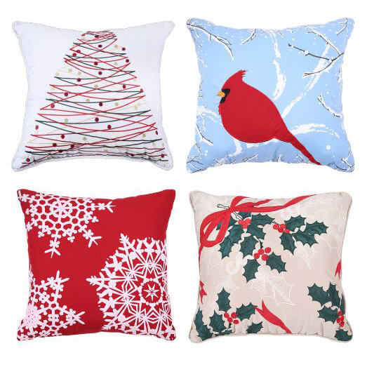 Affluence Home Fashions Holiday Embroidered Throw Pillow & Reviews Wayfair