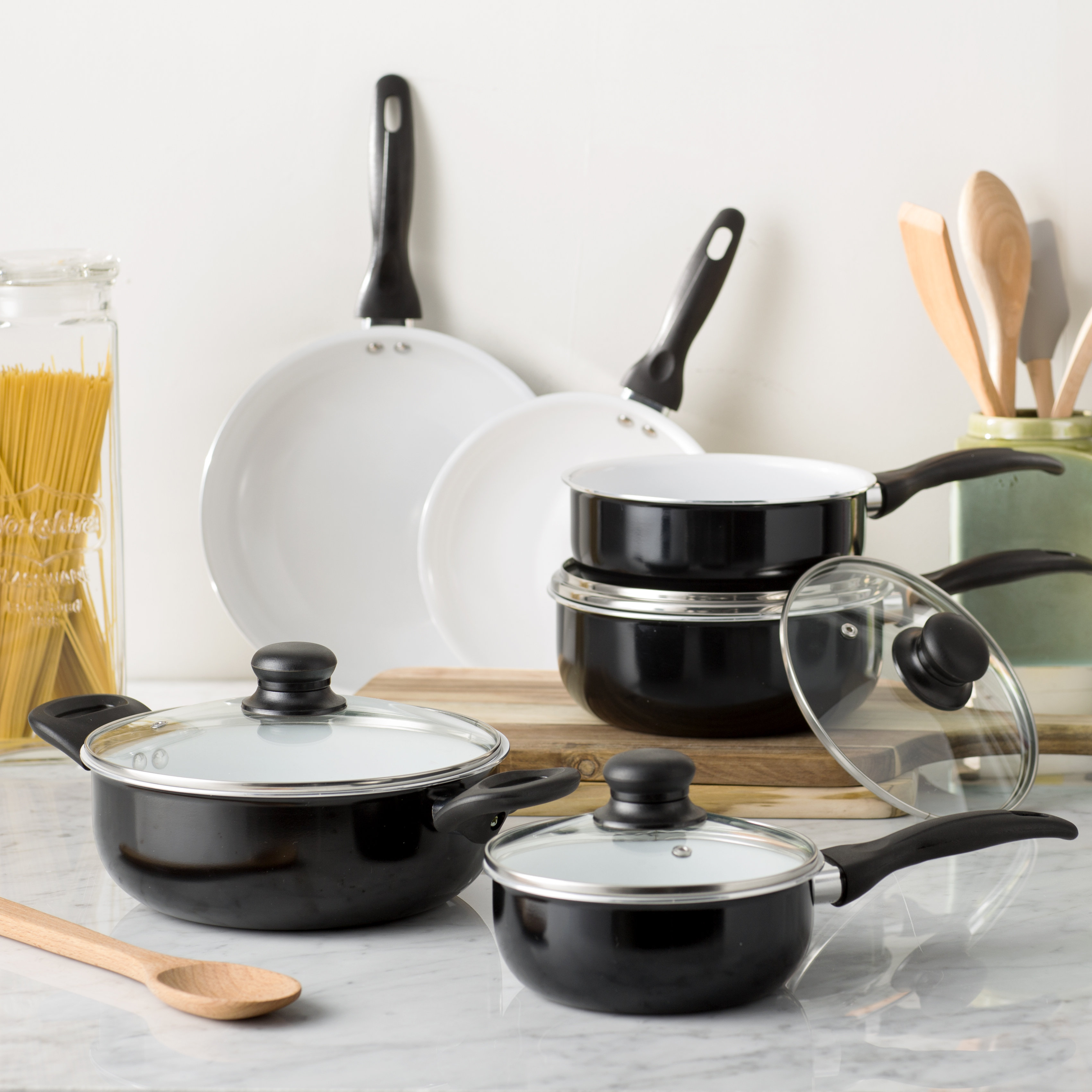 white non stick cookware