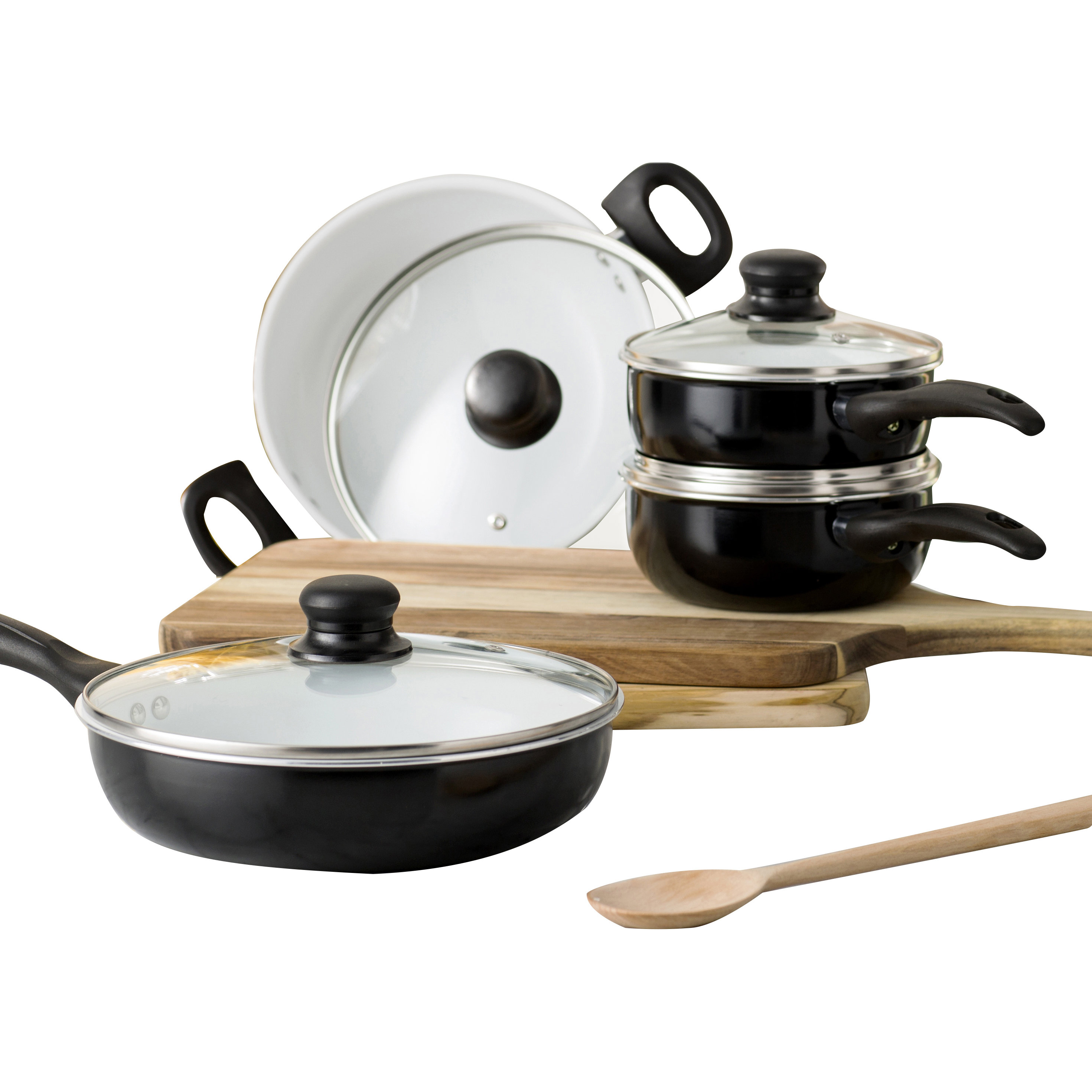 Wayfair Basics Wayfair Basics 8 Piece NonStick Ceramic Cookware Set