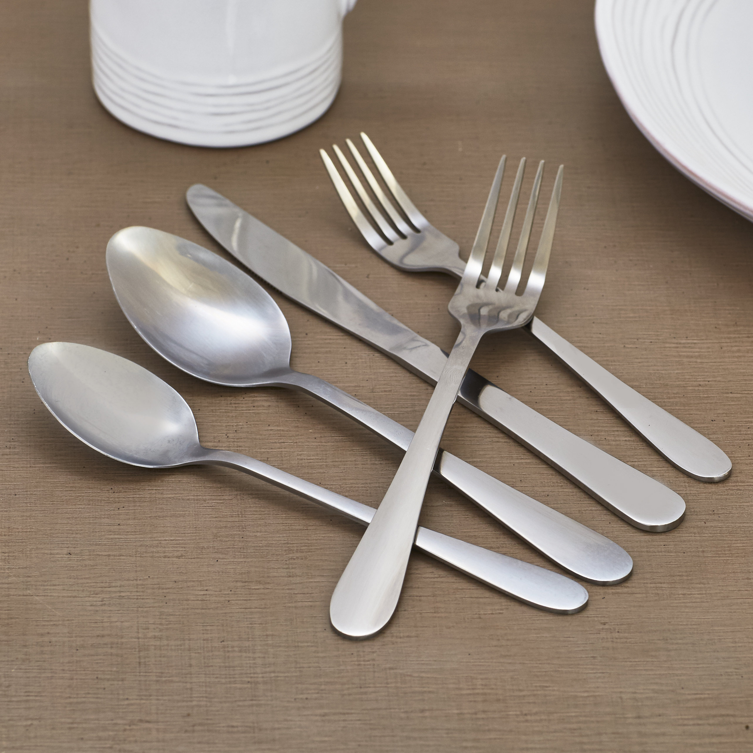 Wayfair Basics Wayfair Basics 20 Piece Stainless Steel Flatware Set