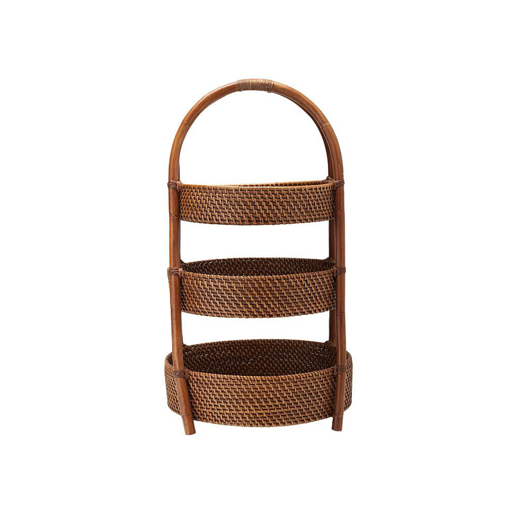 Kouboo Rattan 3Tier Countertop Basket Stand & Reviews Wayfair