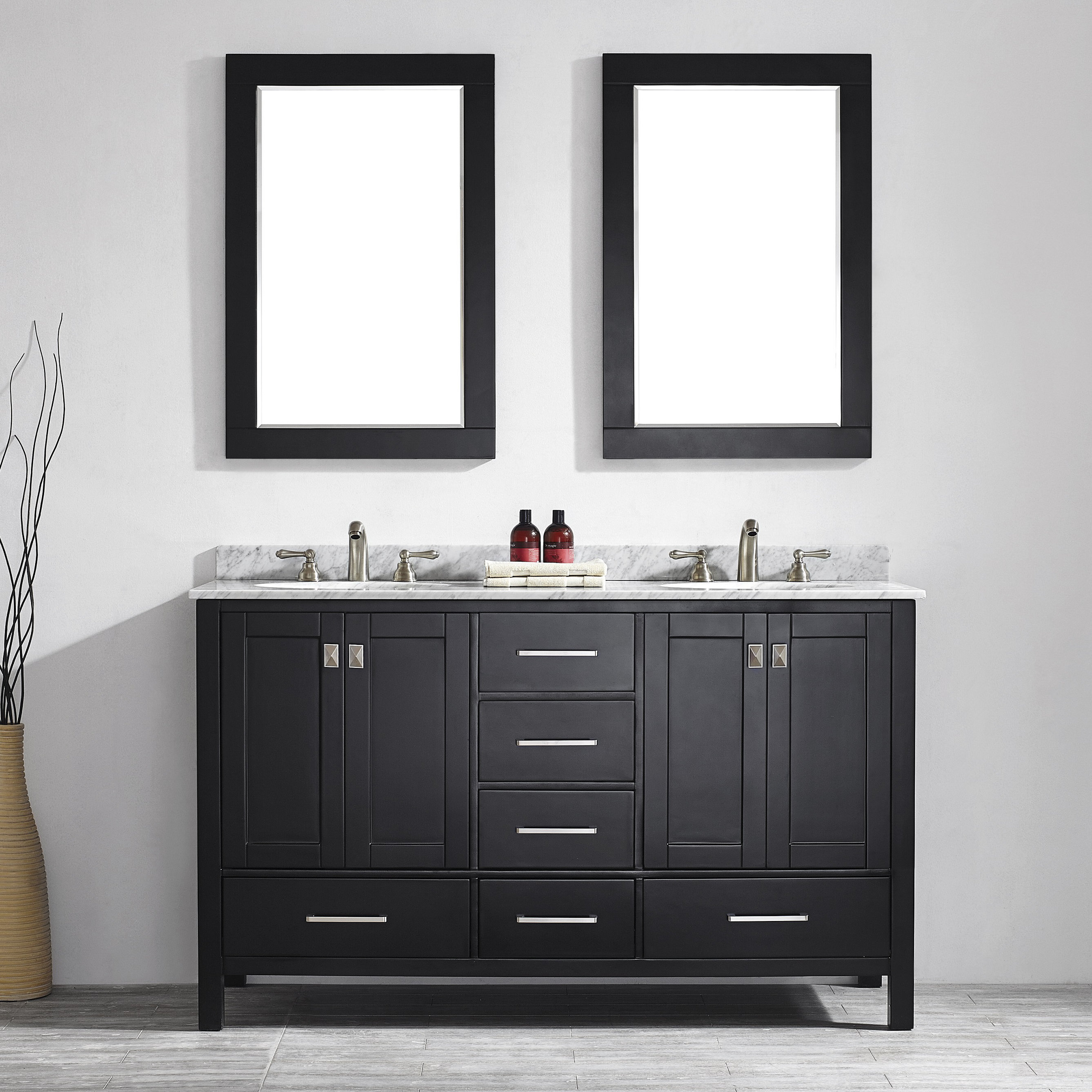 Vinnova Gela 60" Double Vanity Set with Mirror & Reviews Wayfair
