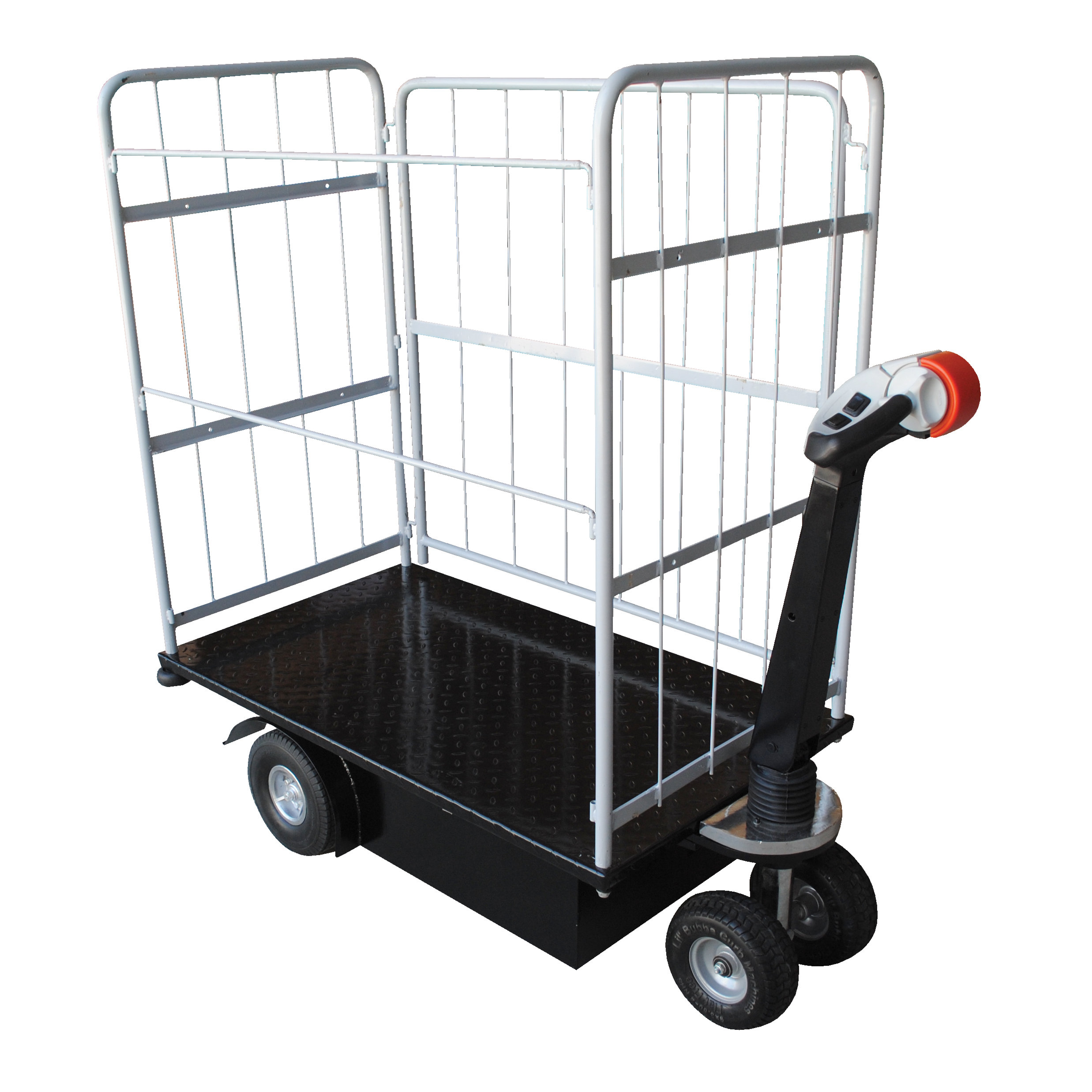 Vestil Traction Drive Utility Cart with 2 Shelf Side Load | Wayfair