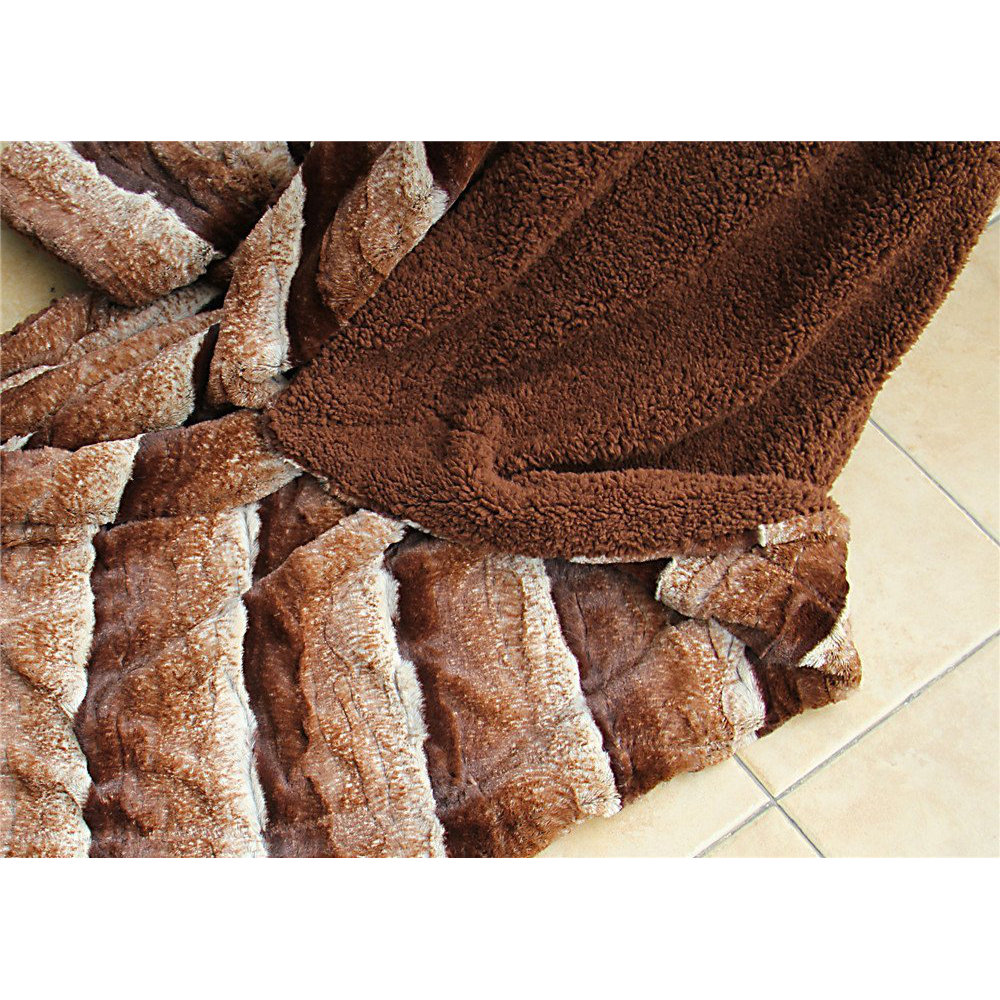 Tache Home Fashion Faux Fur Sherpa Throw Blanket & Reviews Wayfair