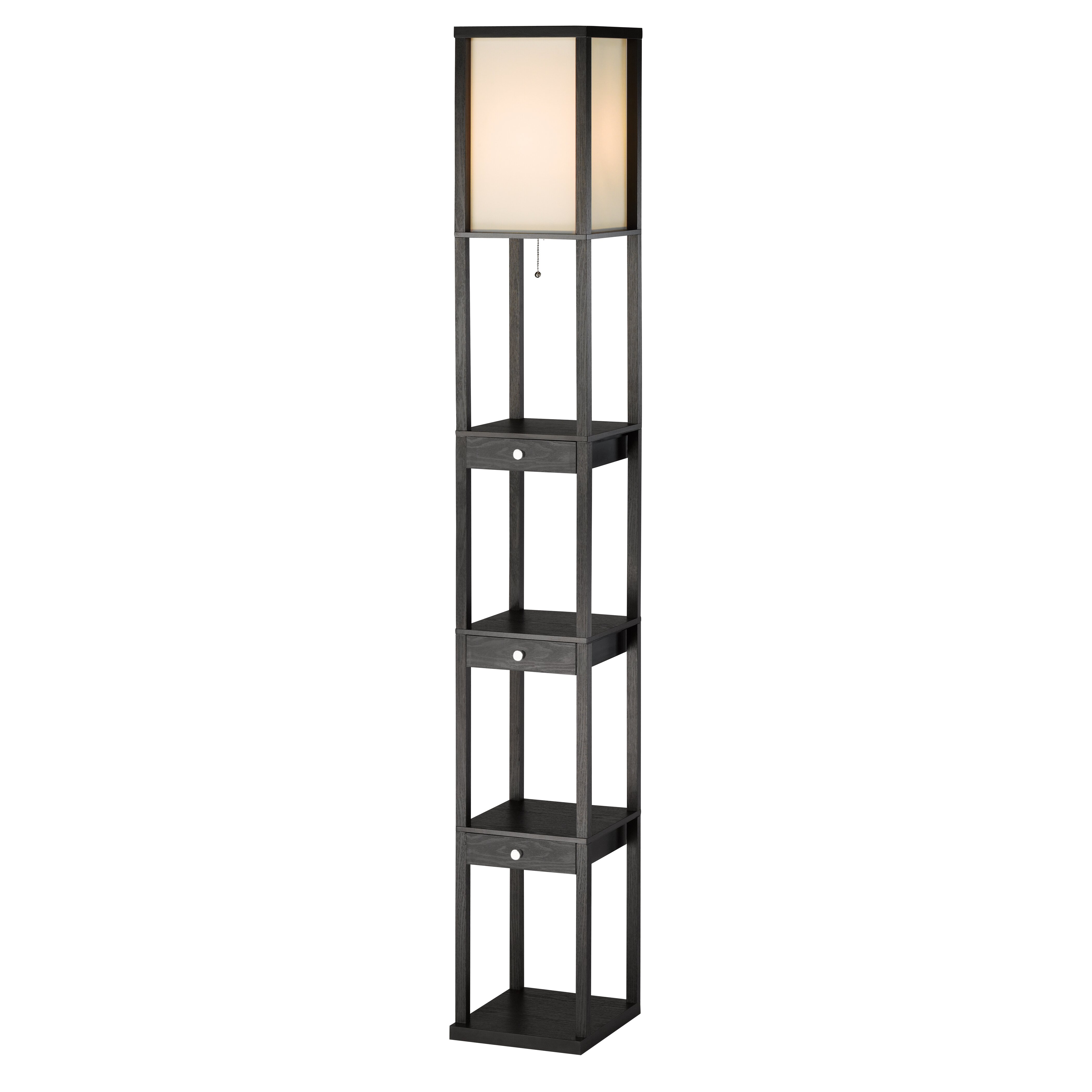 Adesso Murray Three Drawer Shelf 72.5 " Floor Lamp & Reviews | Wayfair