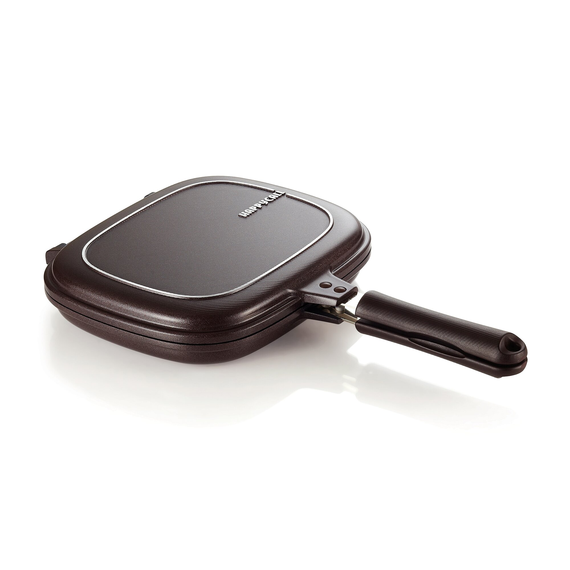 Happycall Titanium Nonstick Double Pan Omelette Pan Flip Pan Square Dishwasher Safe PFOA free Brown 3002 007