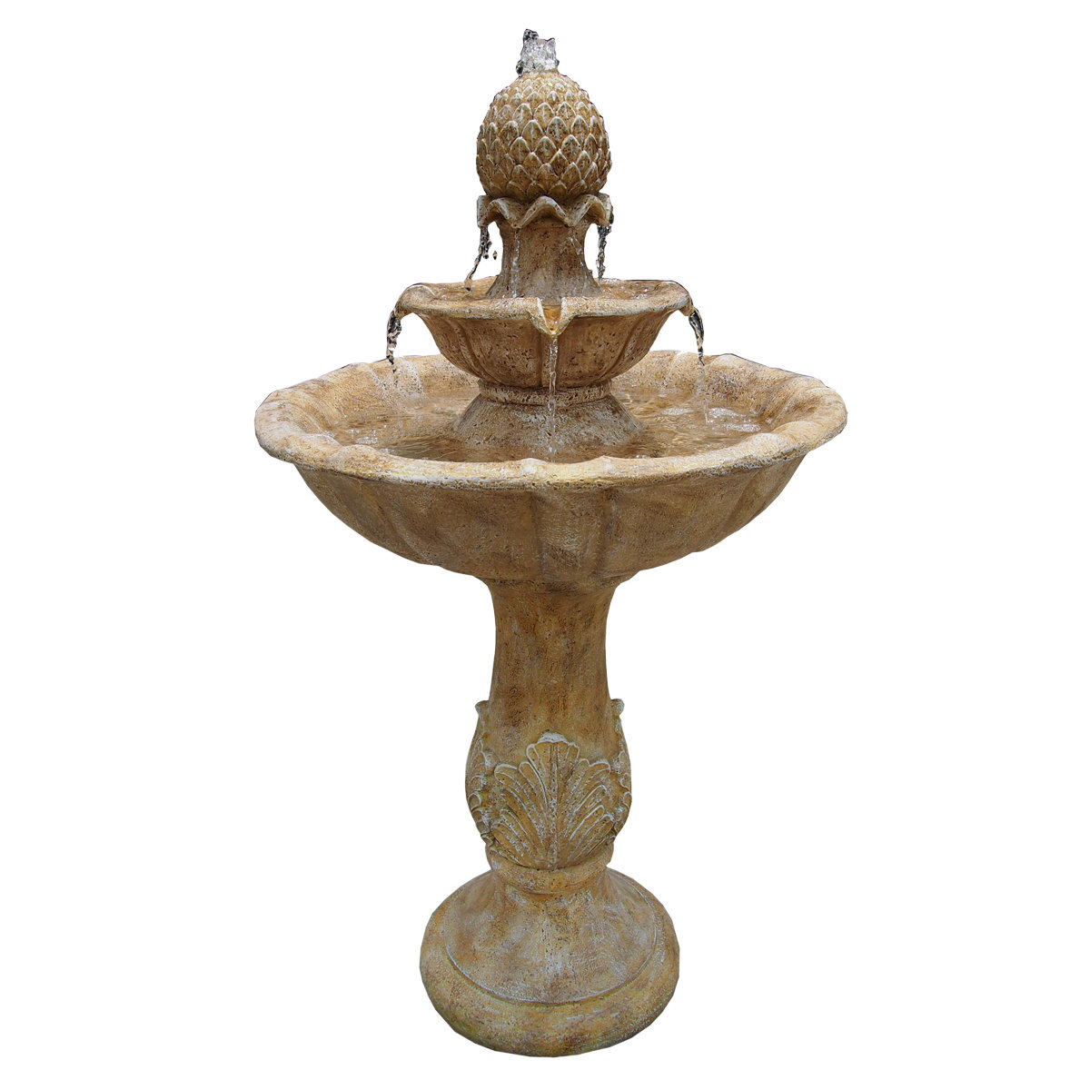 Beckett Polyresin Verona 3 Tiered Brownstone Fountain & Reviews Wayfair