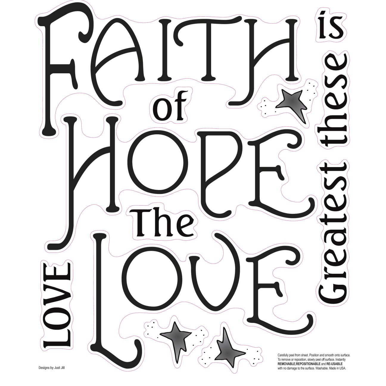 Wallhogs Faith, Hope and Love Quote Wall Decal & Reviews | Wayfair