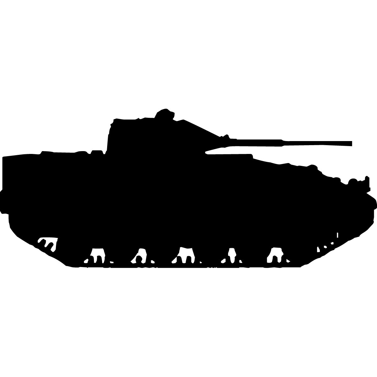 Wallhogs Haynes Military Tank I Silhouette Cutout Wall Decal 