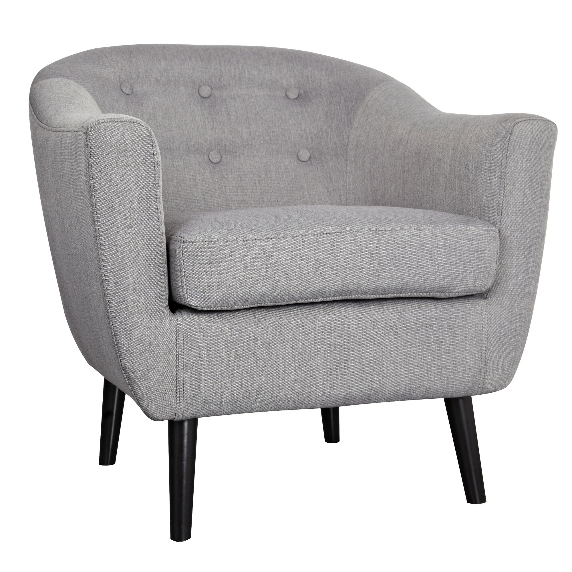 WorldWide HomeFurnishings Mid Century Fabric Accent Club Chair ...