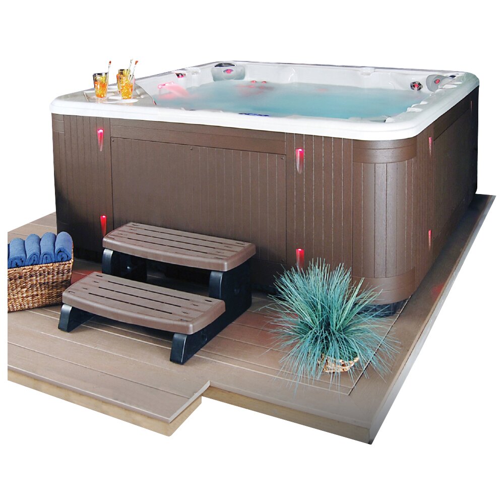 Starlight Hot Tubs 6-person 50-jet Western Star Spa With Waterfall 