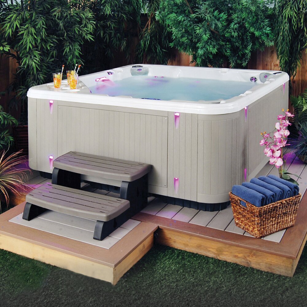 Starlight Hot Tubs 6-Person 50-Jet Western Star Spa with Waterfall ...