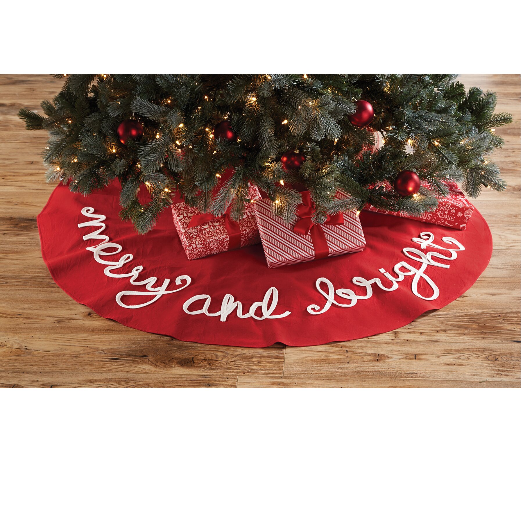 Mud Pie™ Merry and Bright Christmas Tree Skirt & Reviews | Wayfair