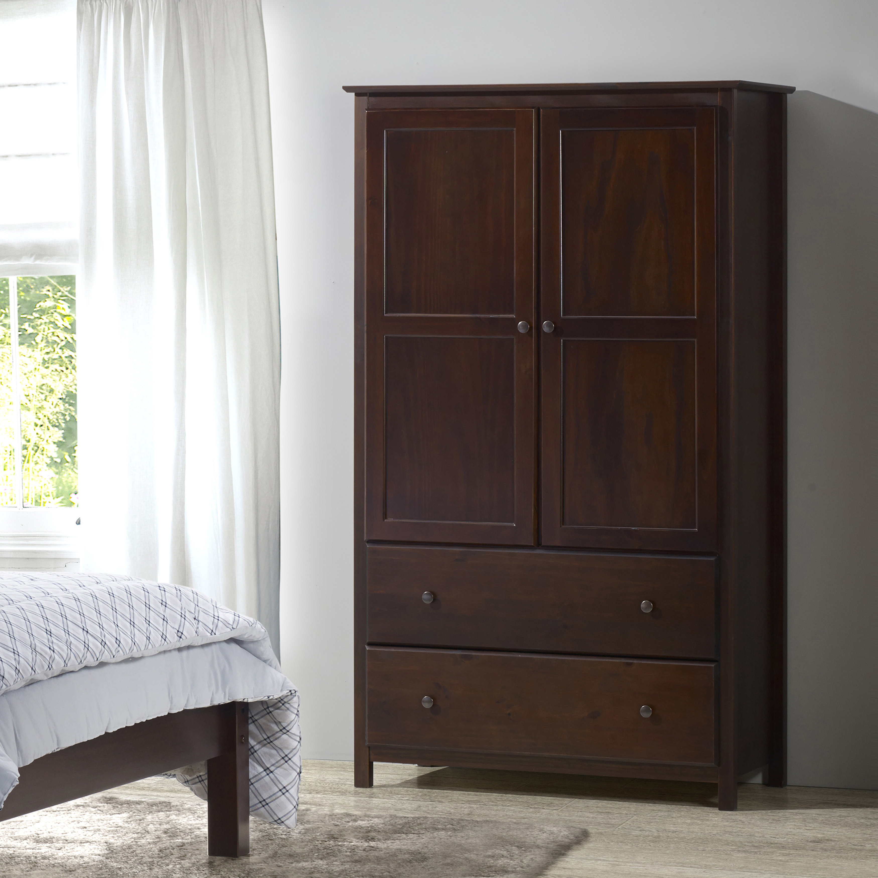 Grain Wood Furniture Shaker Armoire & Reviews Wayfair