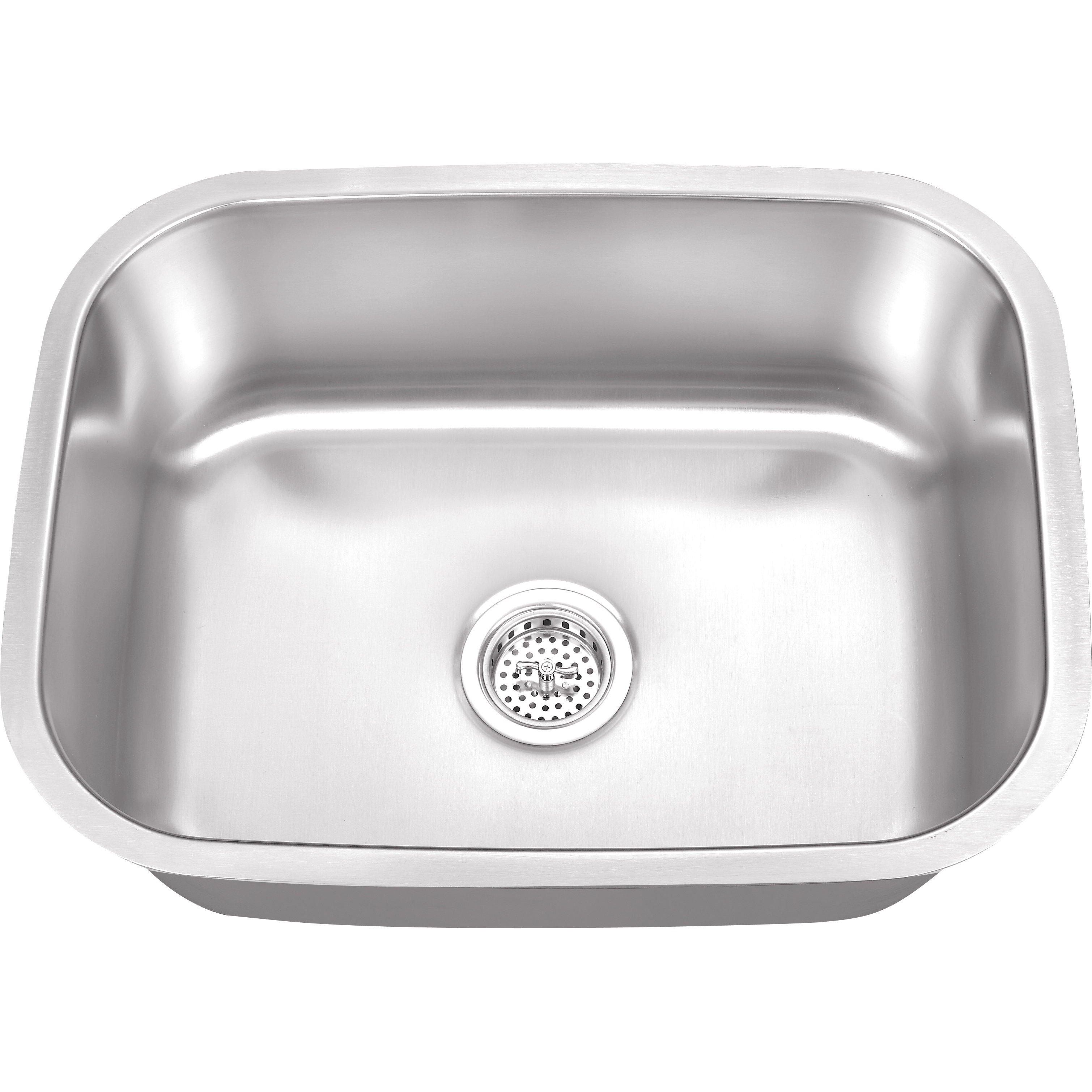 Soleil 23.5" x 17.75" Stainless Steel 18 Gauge Single Bowl Bar Sink