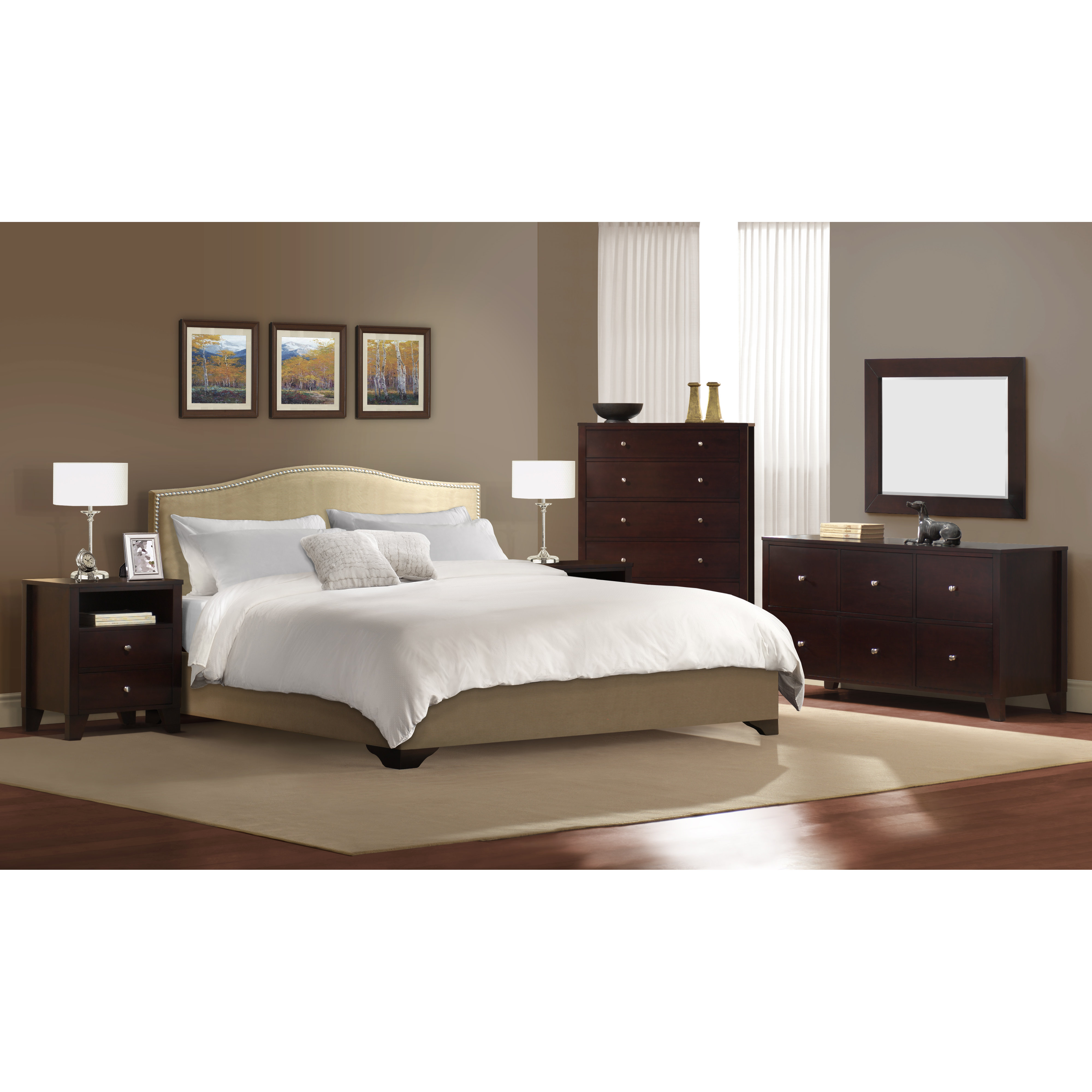 LifeStyle Solutions Magnolia Platform 5 Piece Bedroom Set 