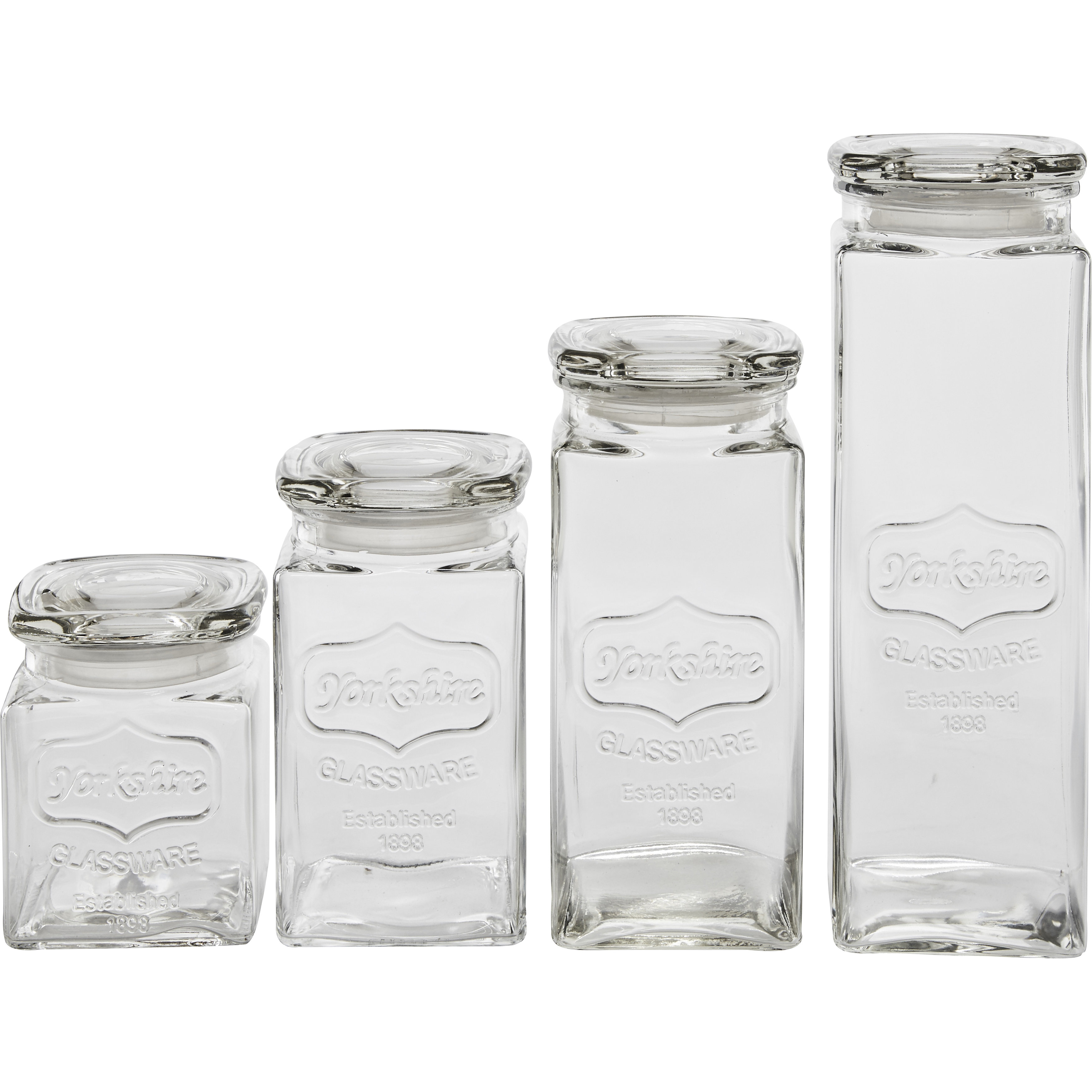 Circle Glass Yorkshire 4 Piece Canister Set & Reviews Wayfair