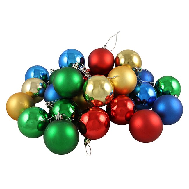 Northlight 24 Piece Shatterproof Christmas Ball Ornament Set & Reviews