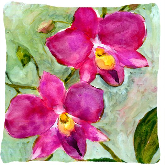 Caroline's Treasures Orchid Indoor/Outdoor Throw Pillow | Wayfair