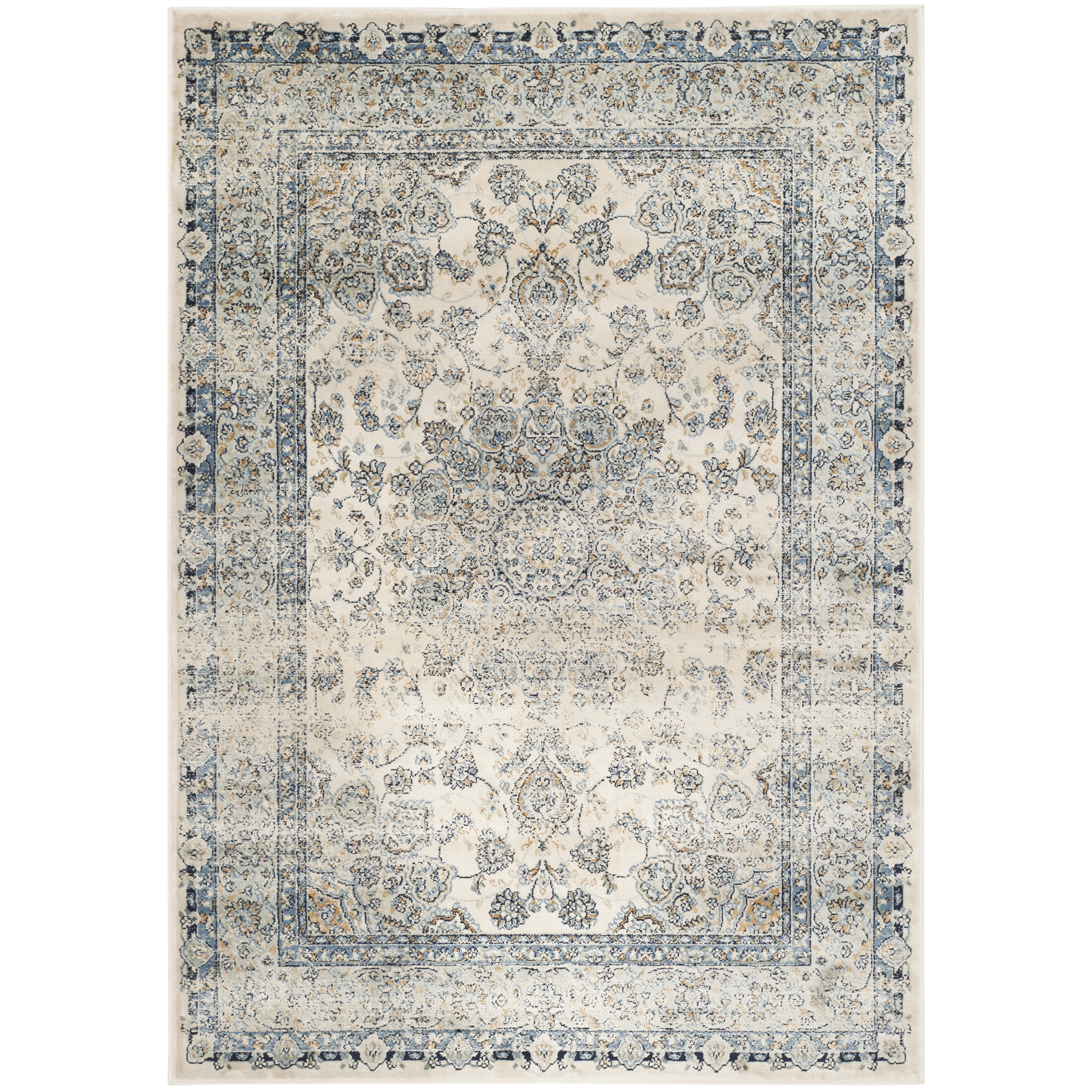 Darby Home Co Persian Garden Vintage Ivory/Light Blue Area Rug