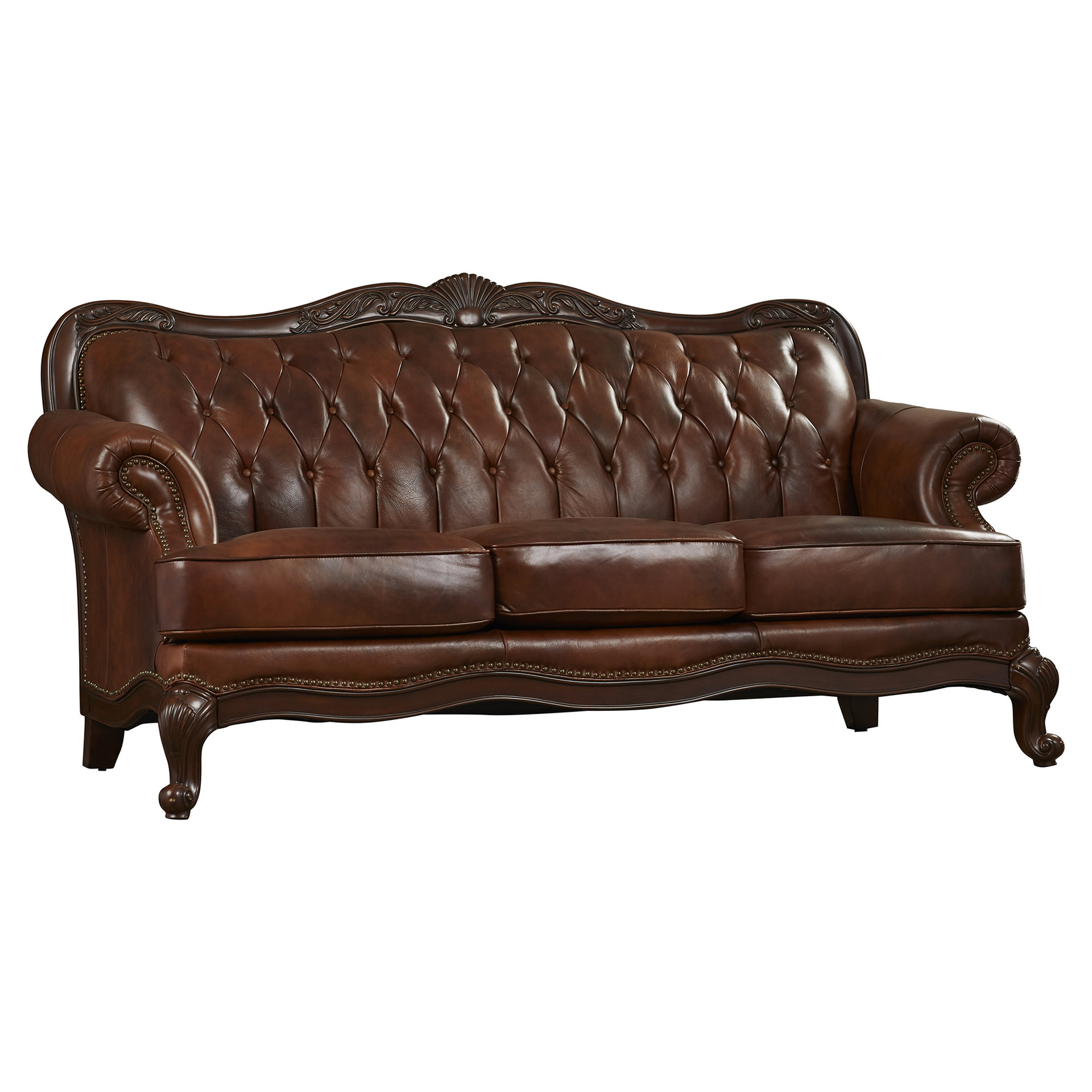 Darby Home Co Cambridge Leather Sofa & Reviews Wayfair