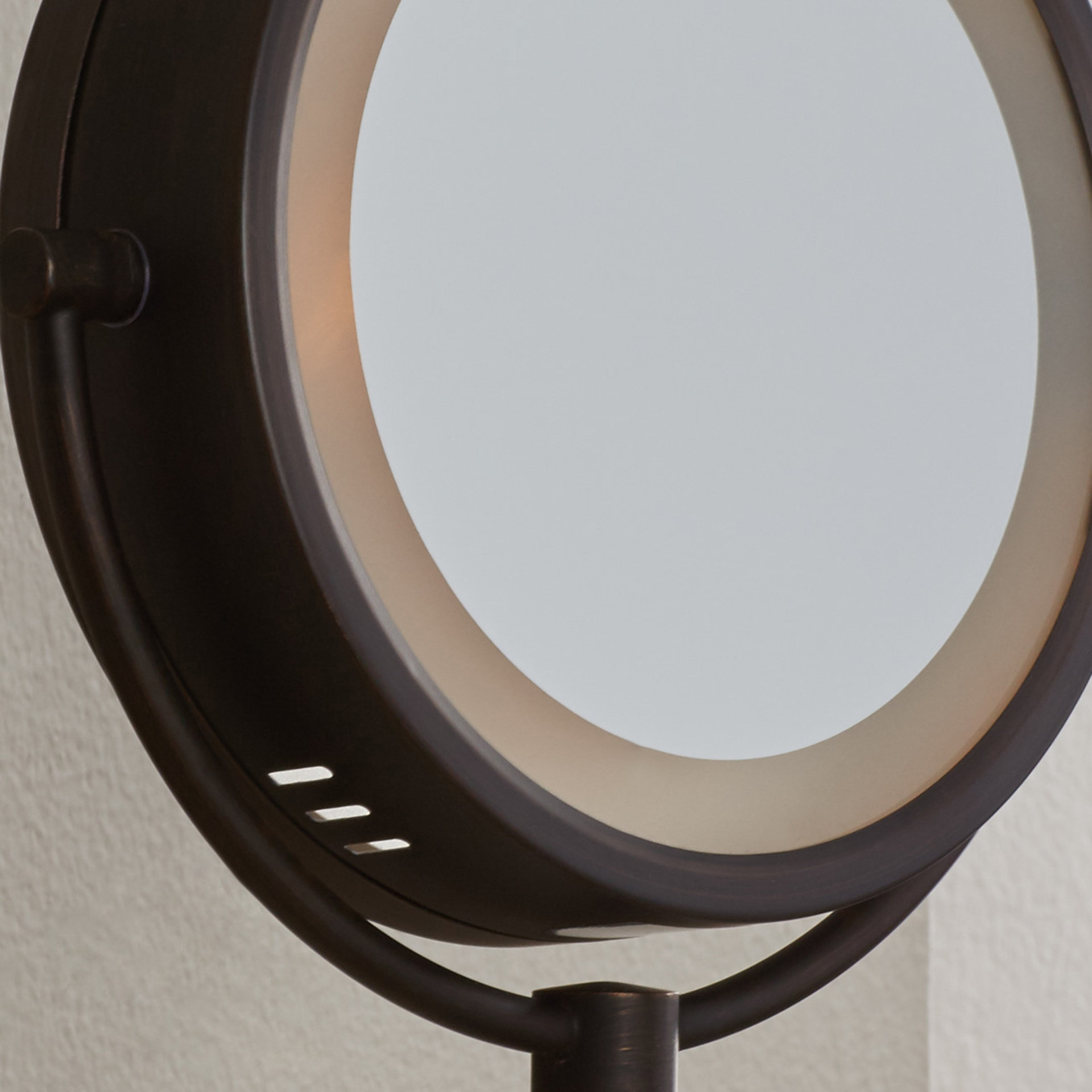 Darby Home Co Hard Wired Dual Sided Wall Mount Halo Lighted Mirror