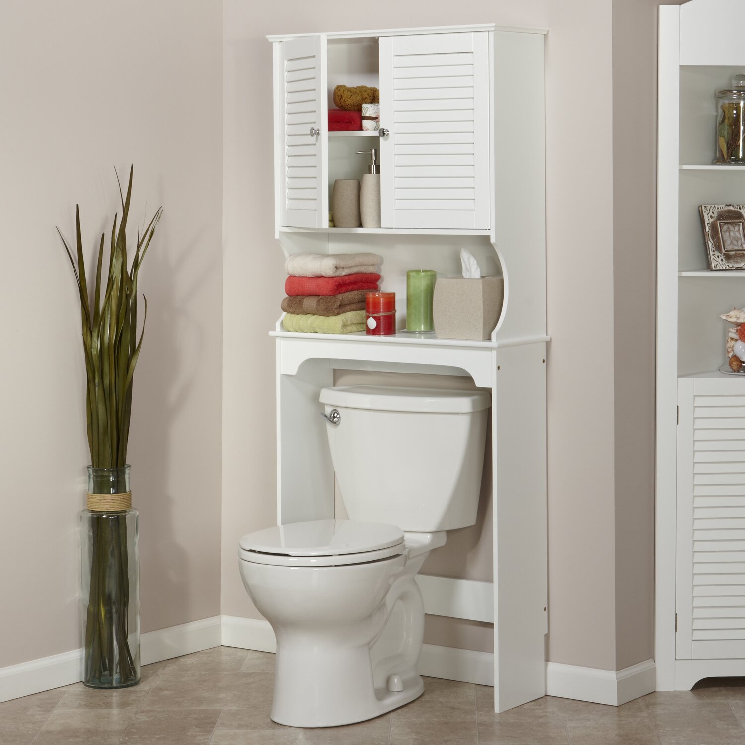 Darby Home Co Herrick 27.36" x 63.75" Free Standing Over the Toilet