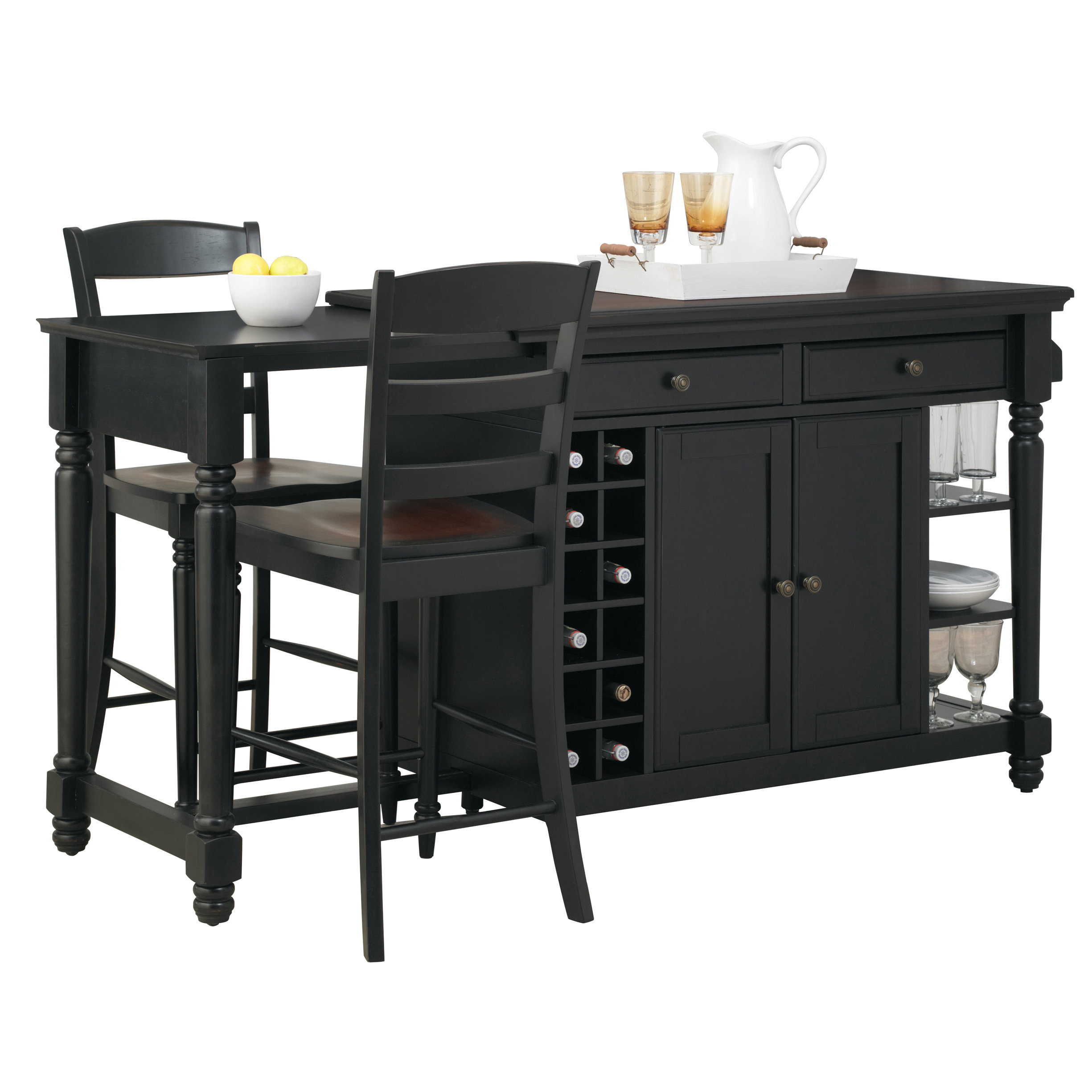 Darby Home Co Cleanhill 3 Piece Kitchen Island Set  